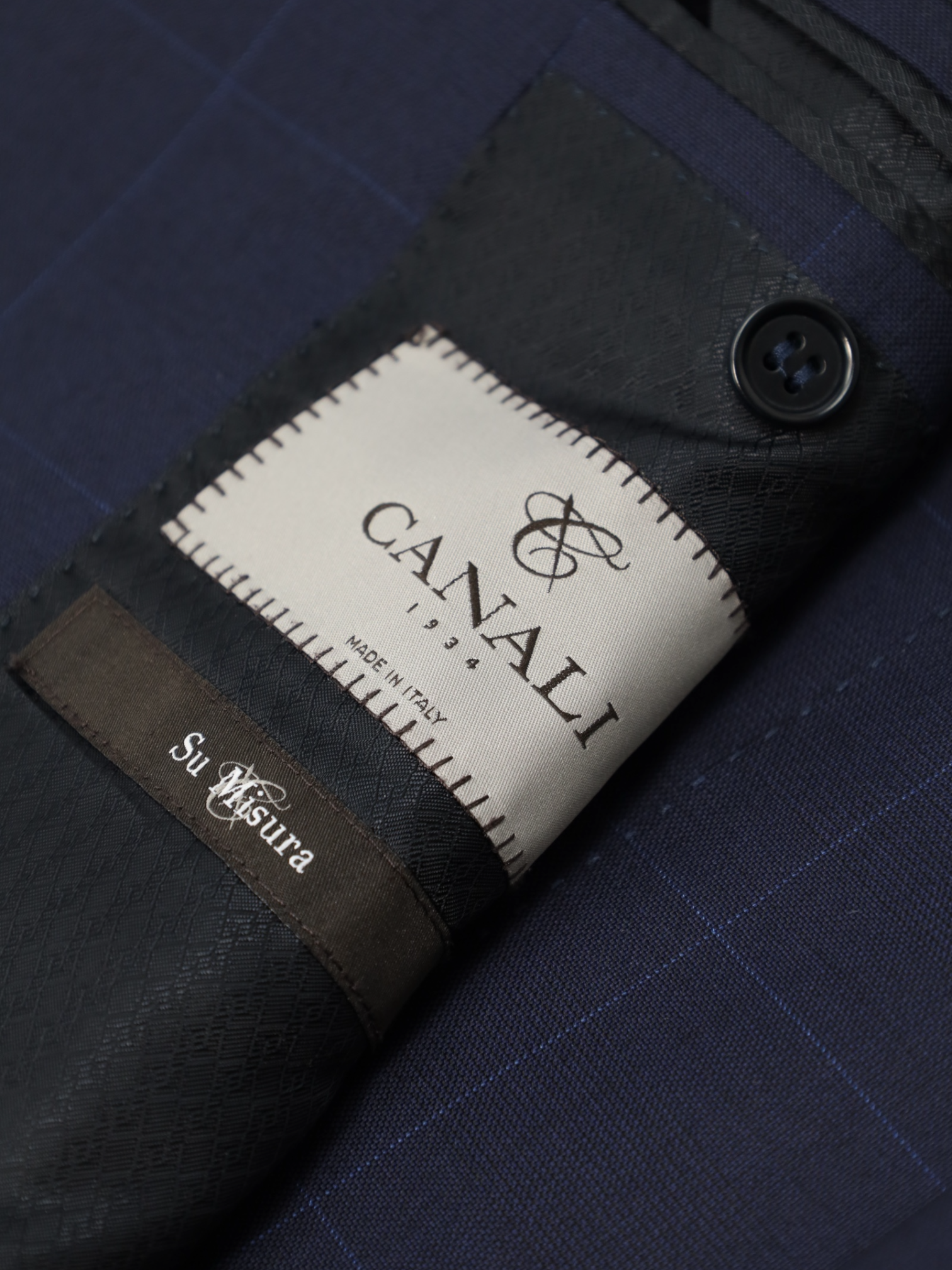 Canali Blue Super 160's Windowpane Suit