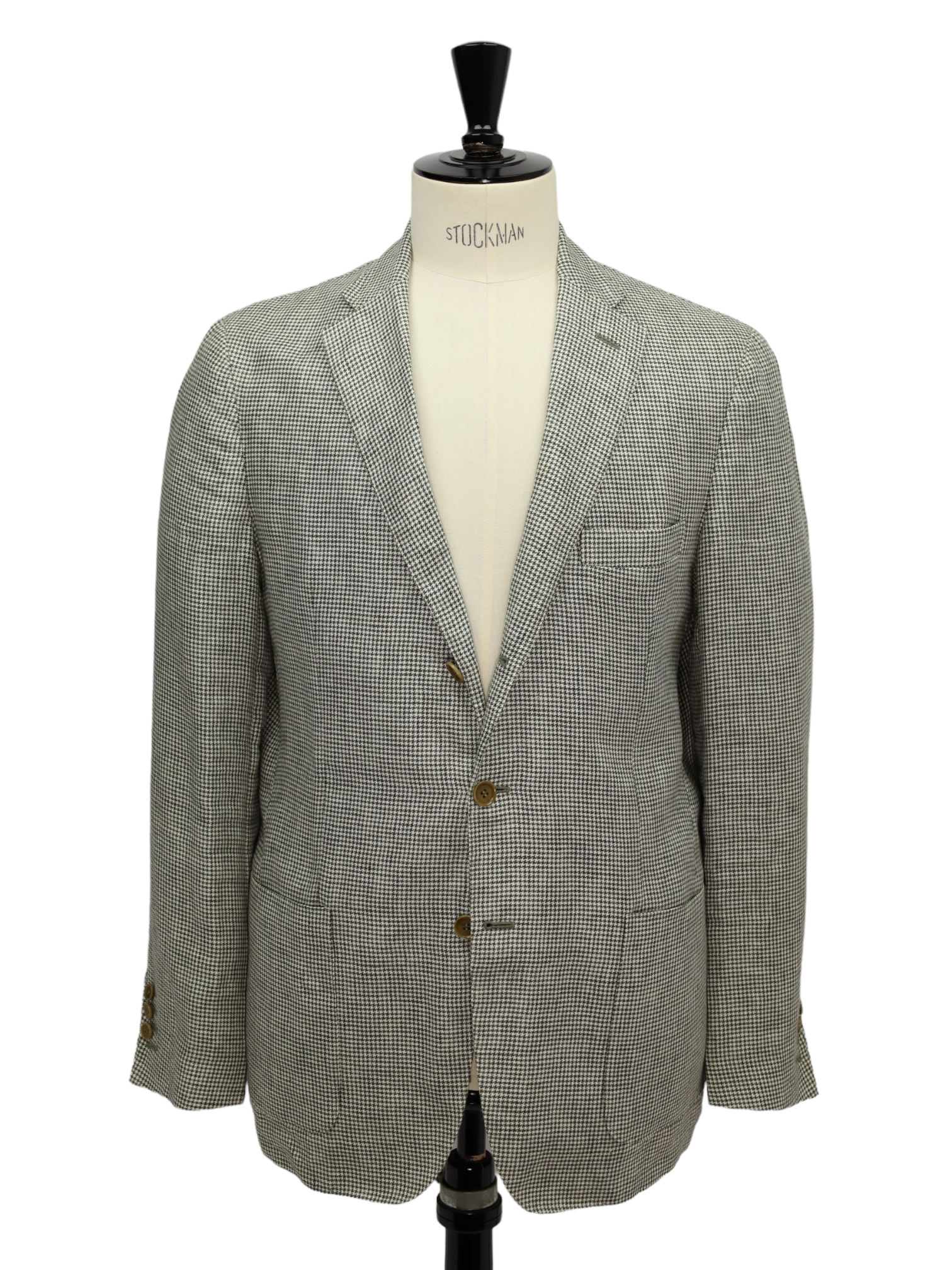 Loro Piana Olive Green Pied de Poule Rain System Linen Jacket