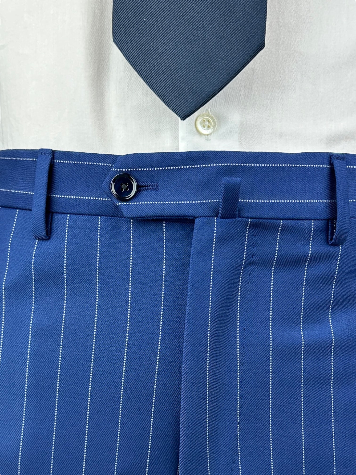 Caruso Royal Blue Boheme Pinstripe Suit + Extra Trousers