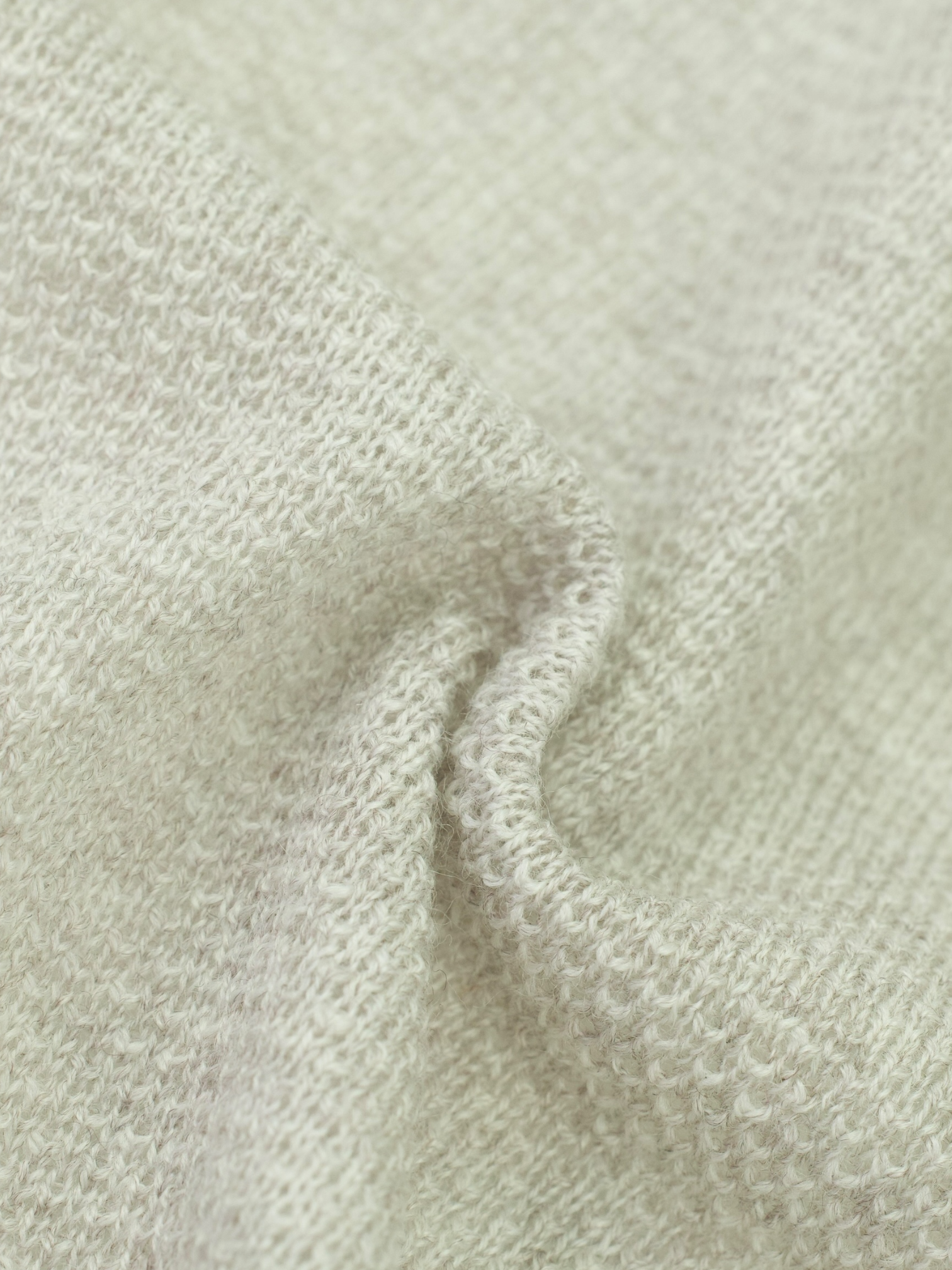 Lardini Beige Knitted-Wool Tricot Pocketsquare
