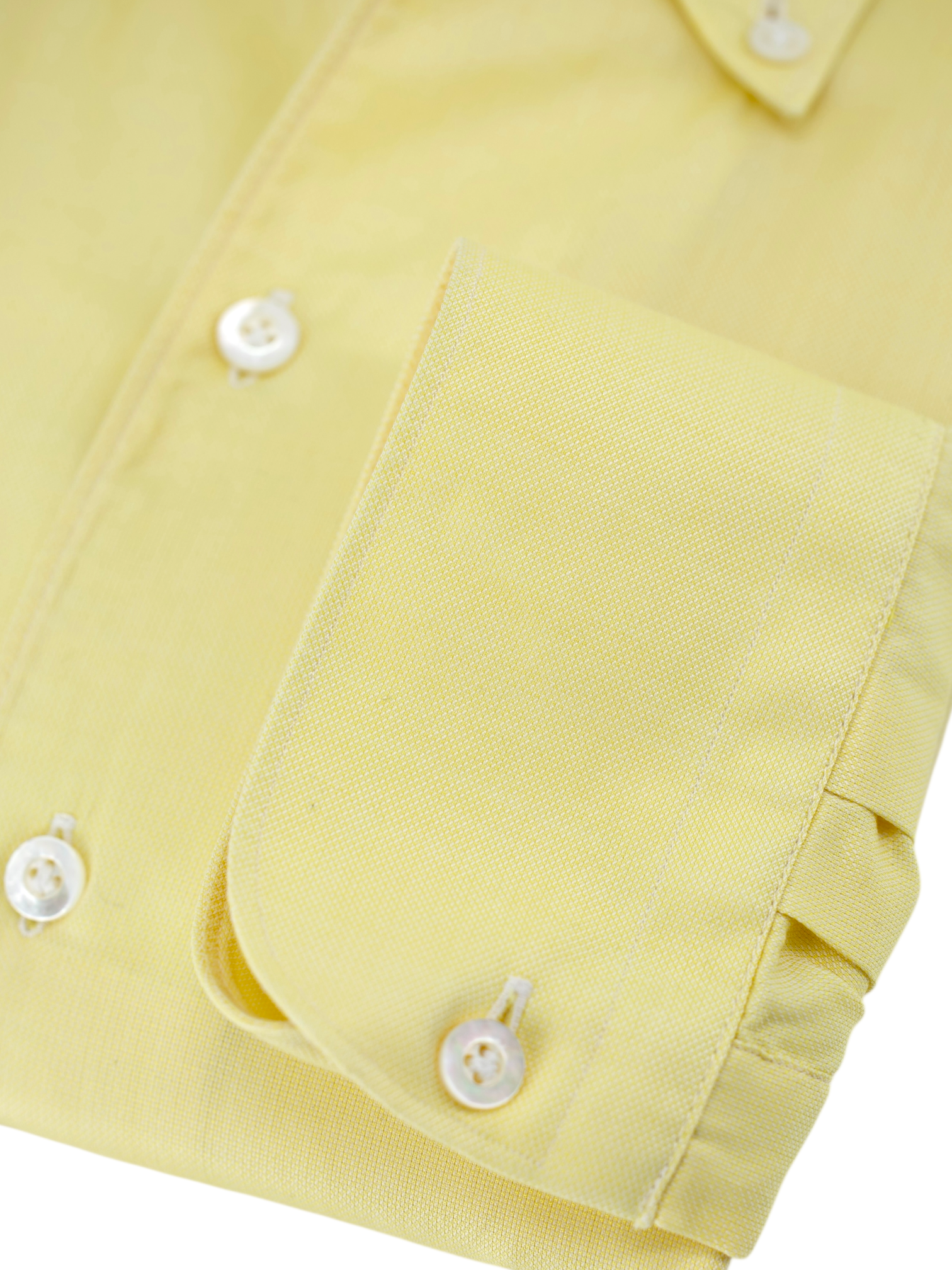 Fray Butter Yellow Cotton "Miami" One-Piece Collar Shirt