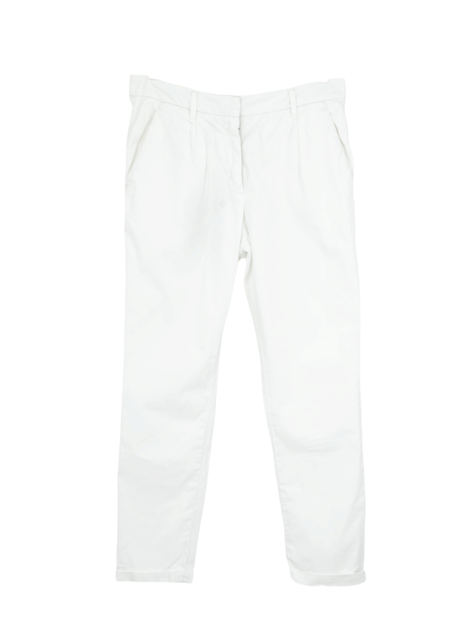 Brunello Cucinelli White Pure Cotton Twill Chino