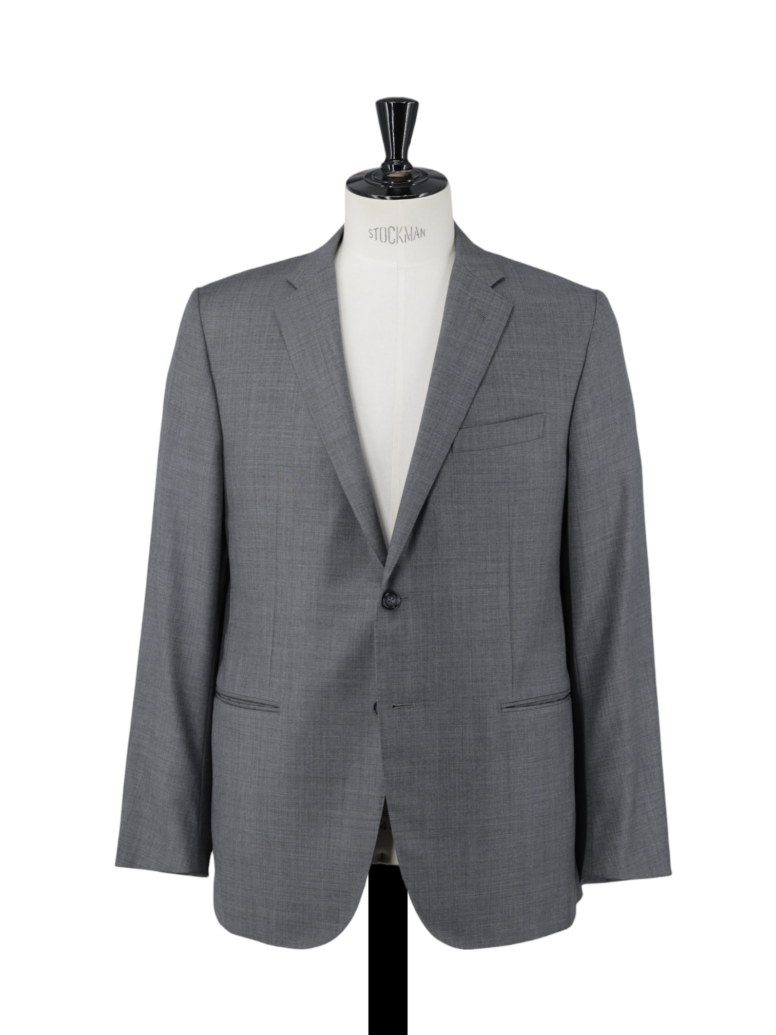 Corneliani Grey Fine-Wool Sharkskin Leader Suit