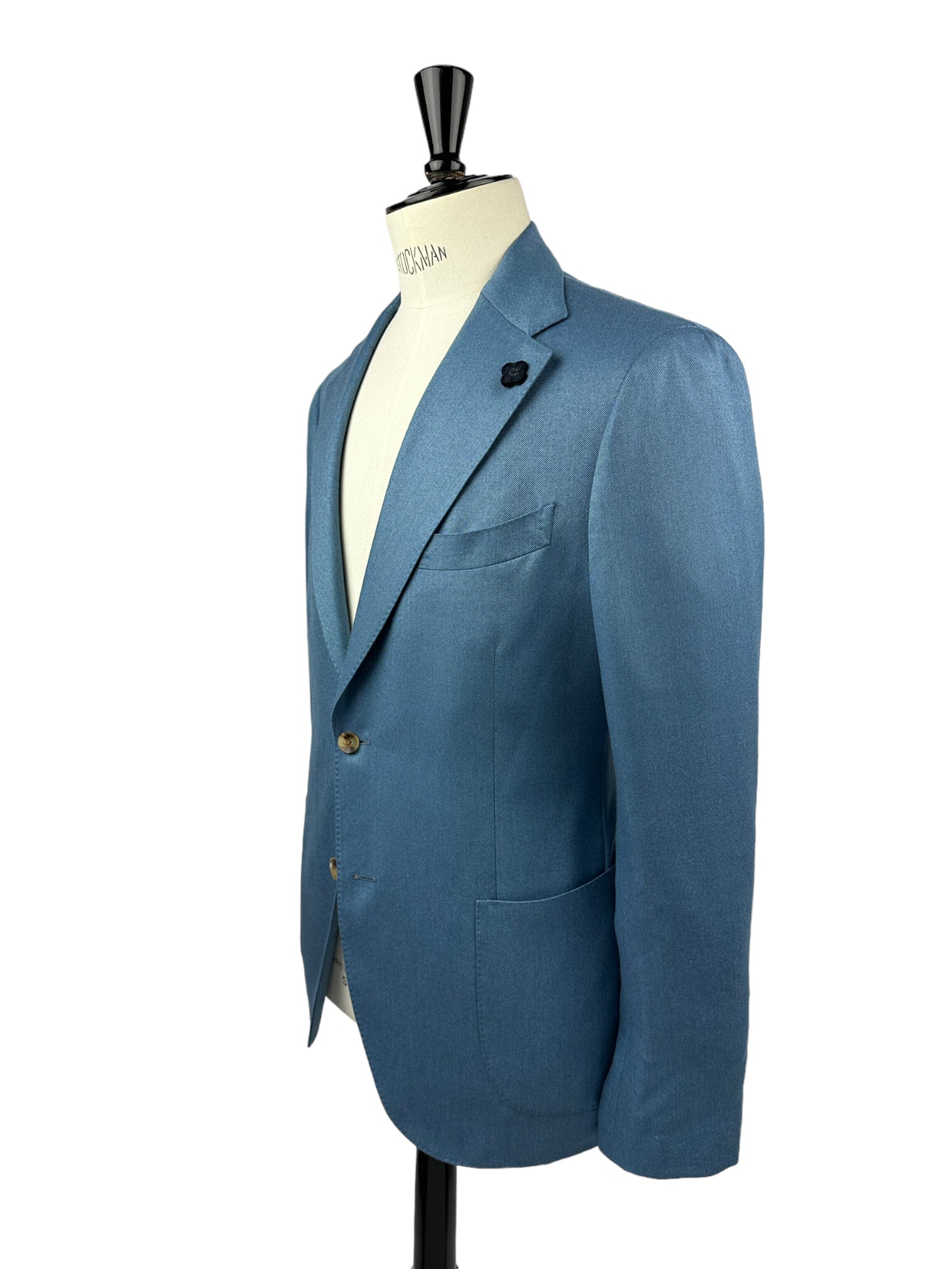 Lardini Denim Blue Cashmere & Silk Jacket