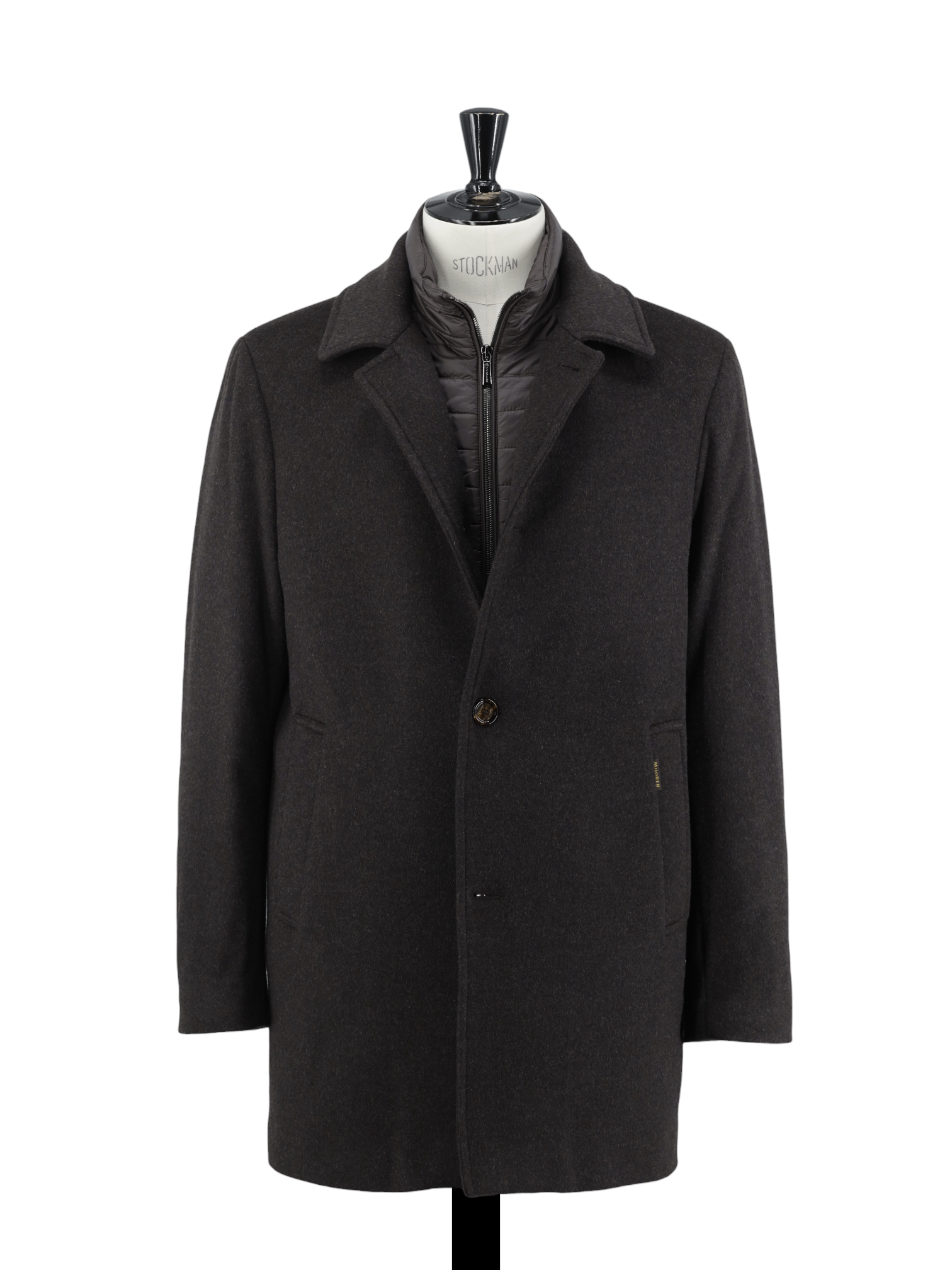 MooRER Dark Brown Wool & Cashmere Winter "Monferrato" Coat