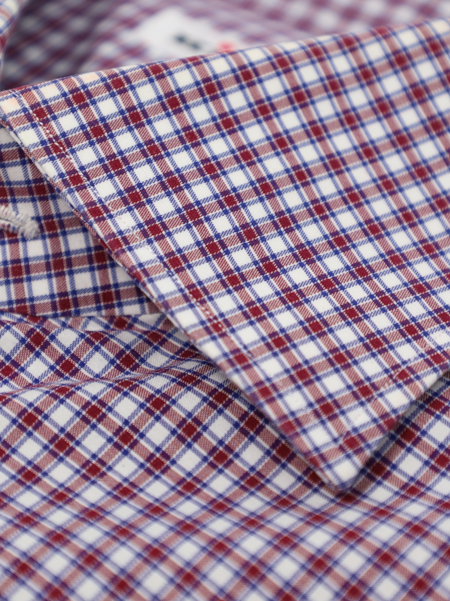 Kiton Red Geomteric Cotton Shirt