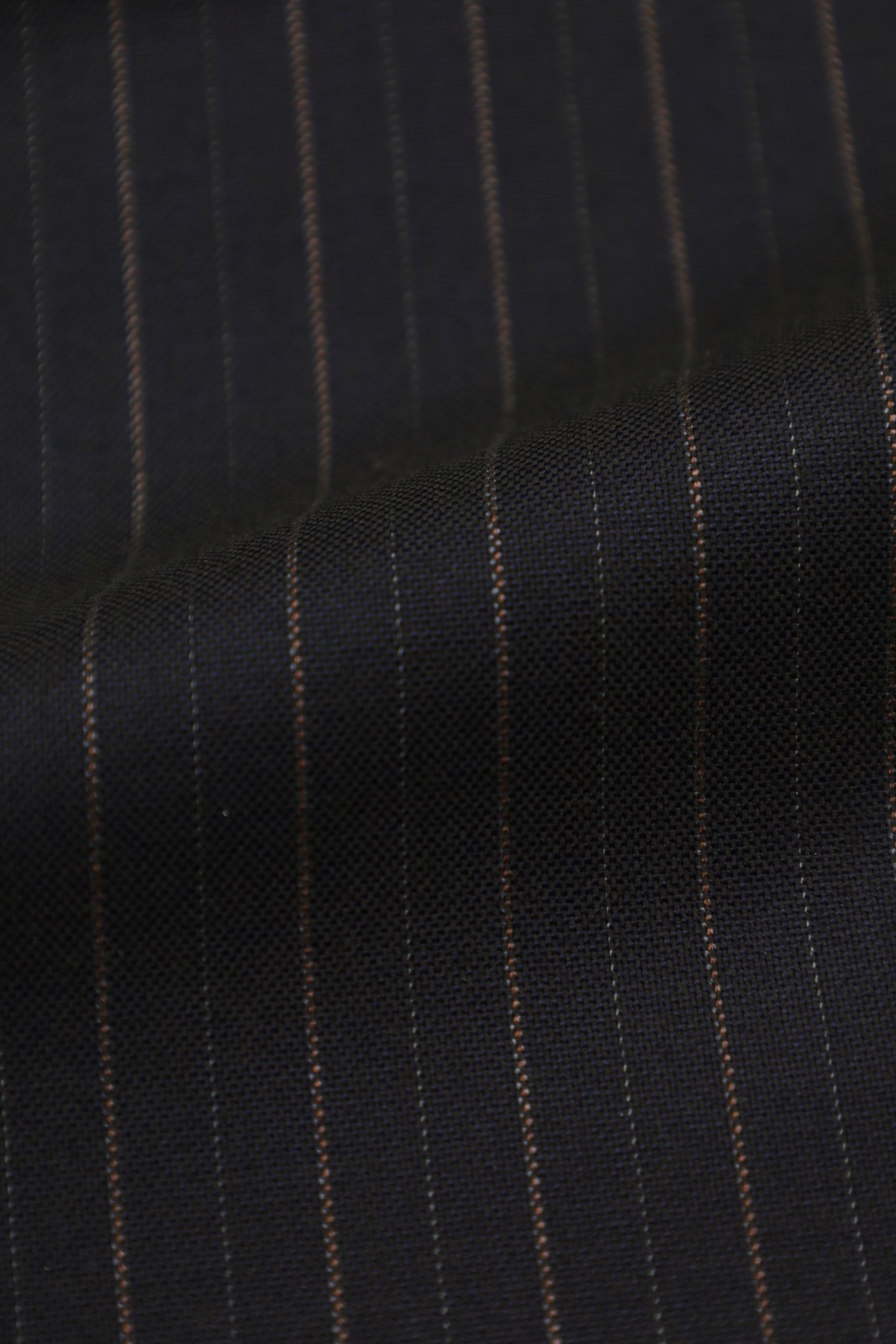 Kiton Anthracite 3-Piece Super 180's Bi-Color Pinstripe Suit