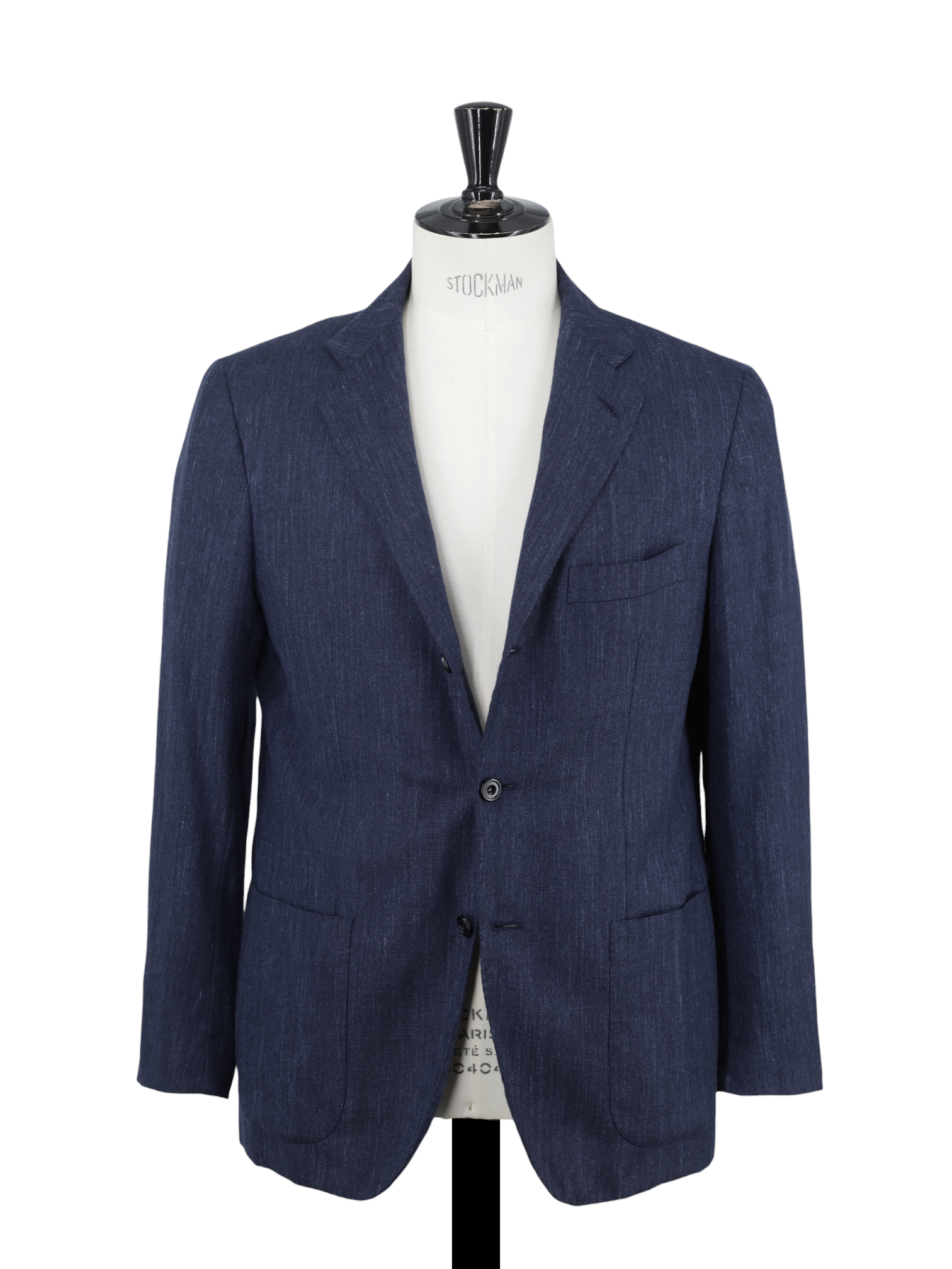 Kiton Denim Blue Cashmere, Linen & Silk Denim-Effect Suit