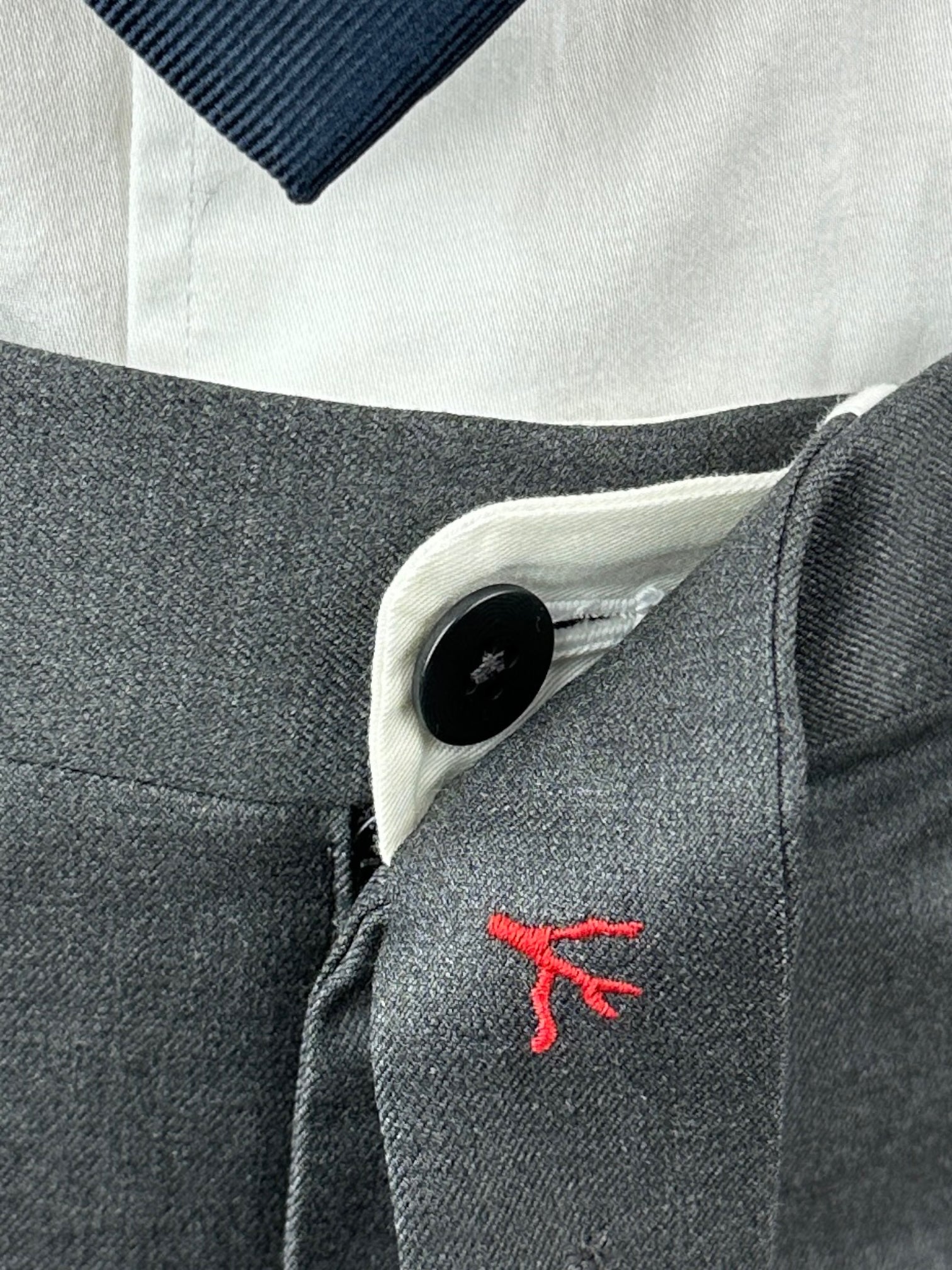 Isaia Grey Wool Trousers