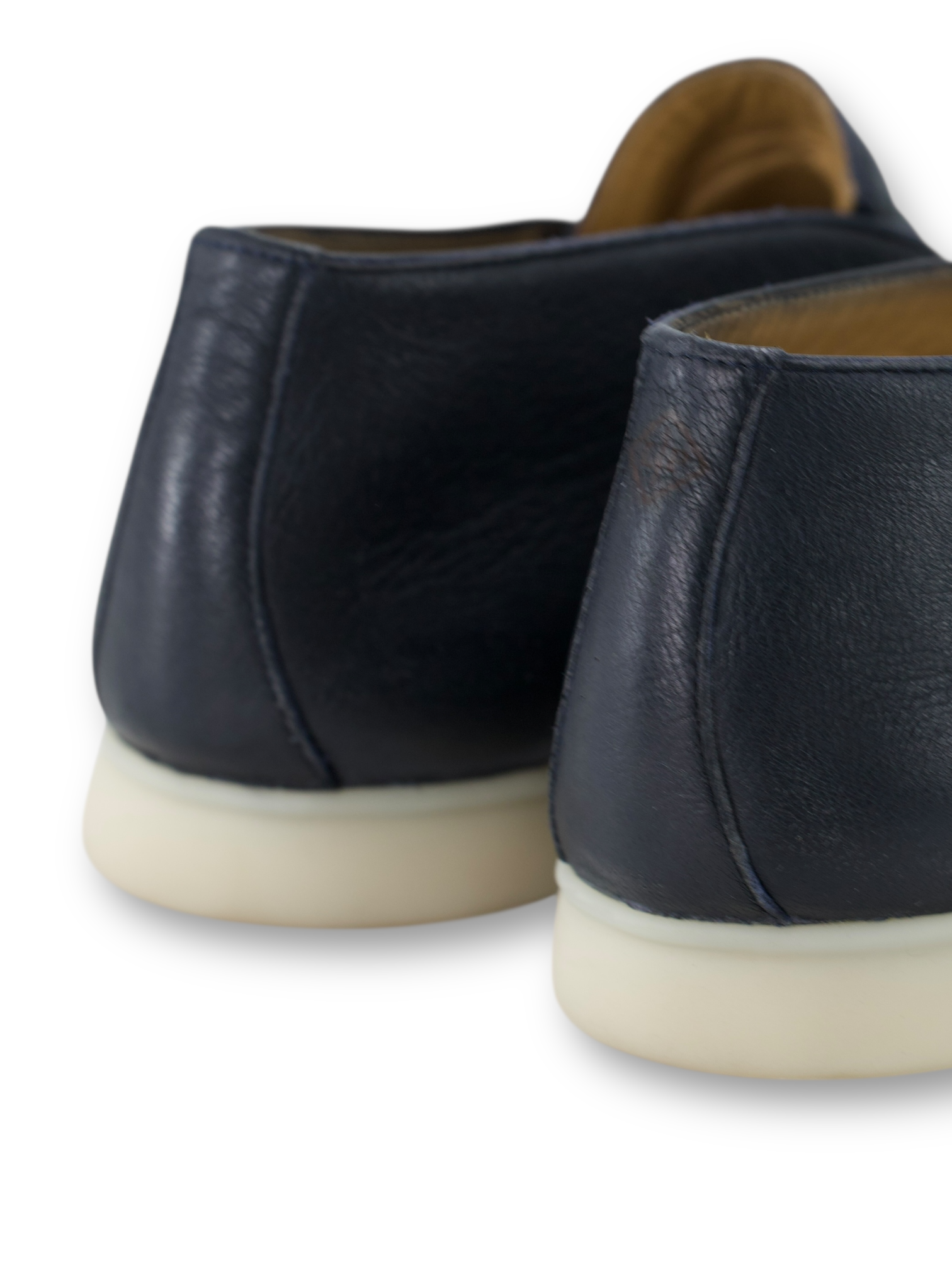 Loro Piana Dark Blue Elk Leather Open Walk Ankle Boots