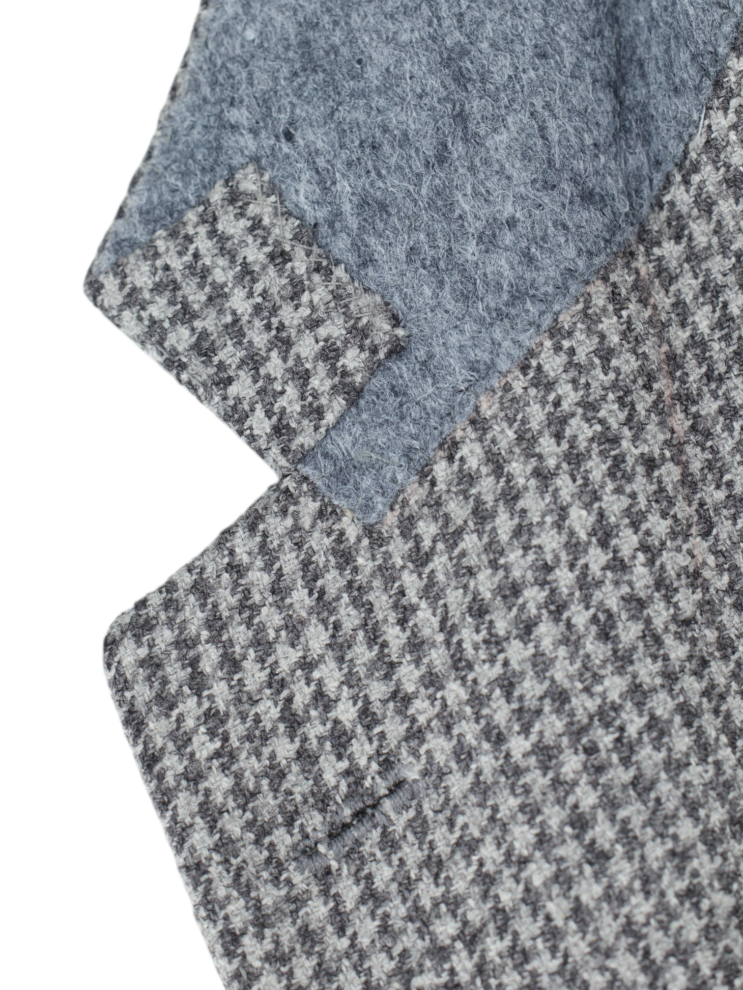 Kiton Grey Silk & Cashmere Pied de Poule Jacket