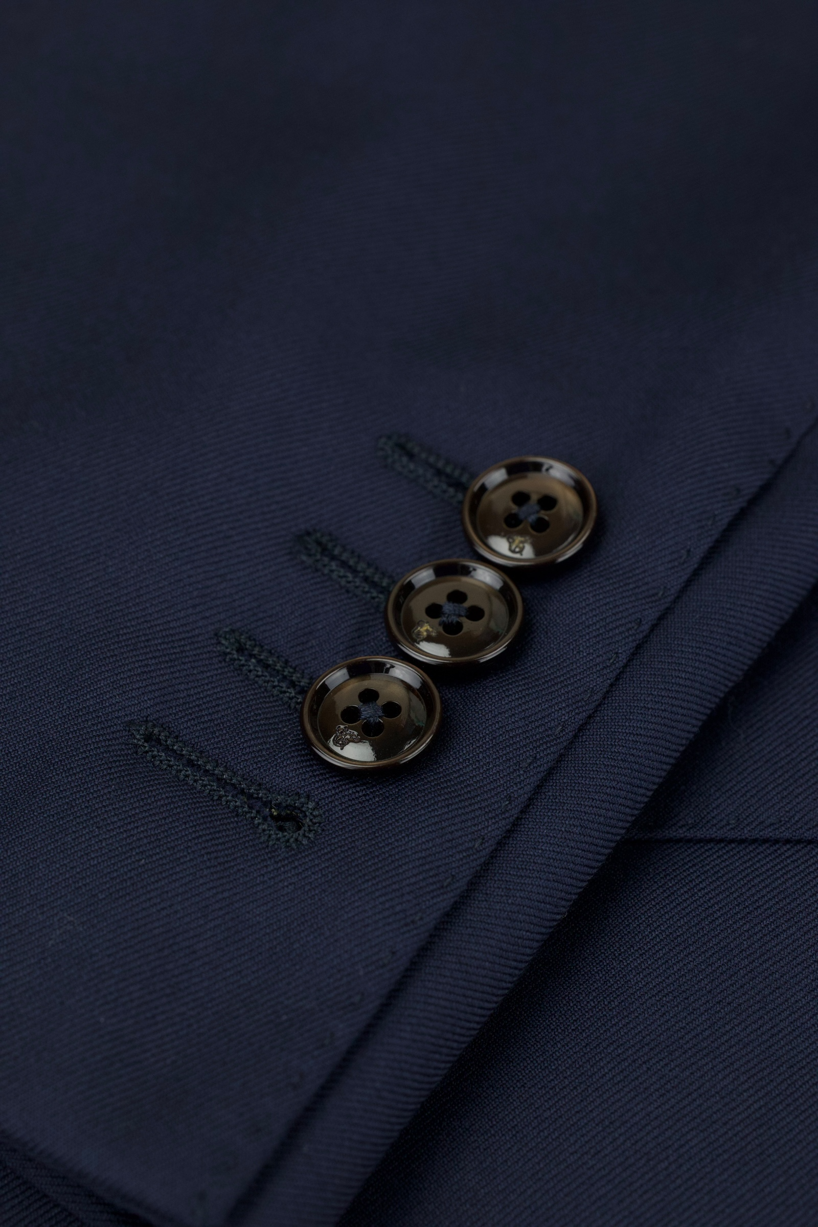 Canali Navy Fine-Wool "Su Misura" Twill Suit + Extra Trousers