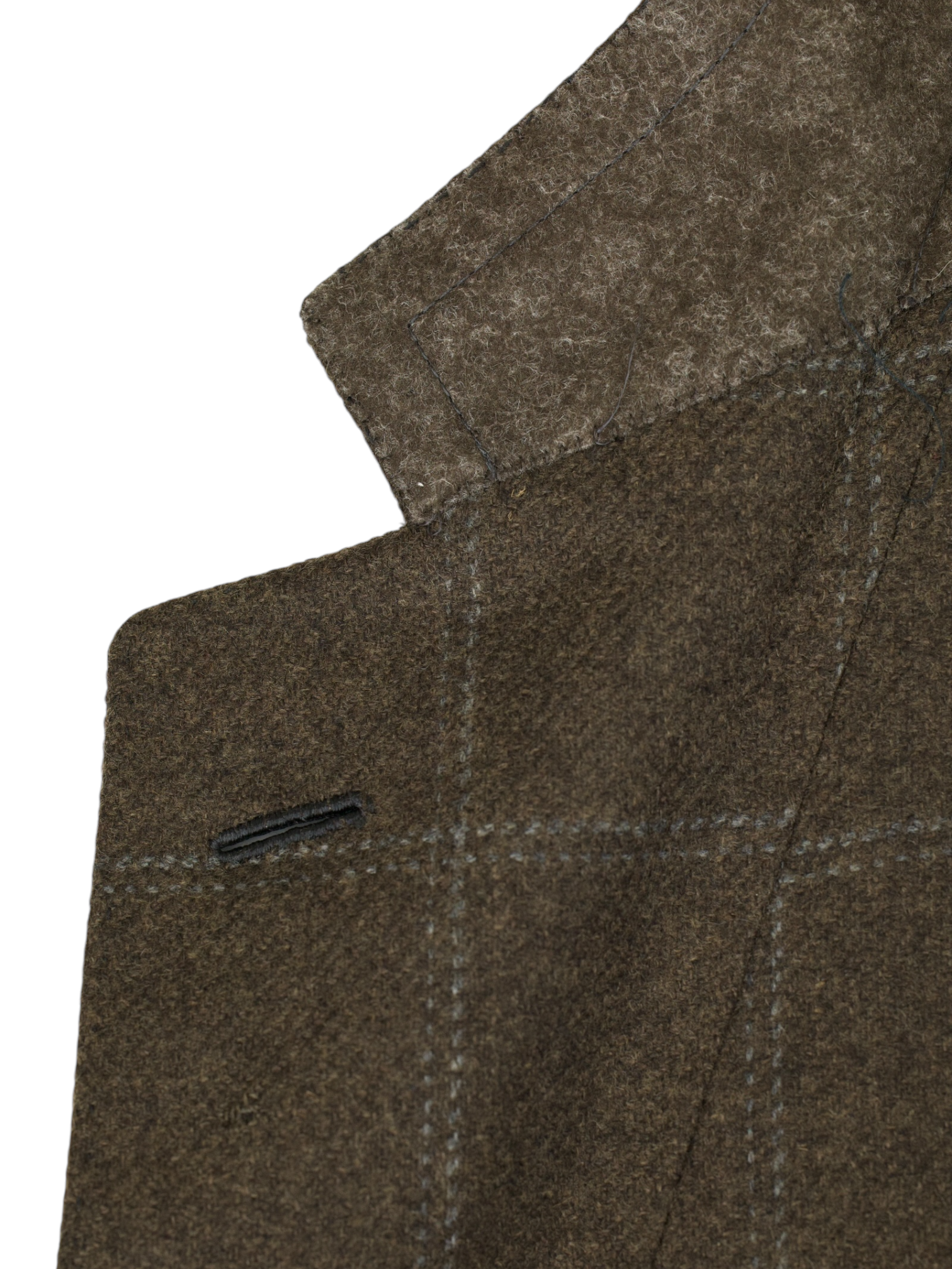 Brioni Chocolate Brown Pure Cashmere Windowpane "Nomentano" Jacket