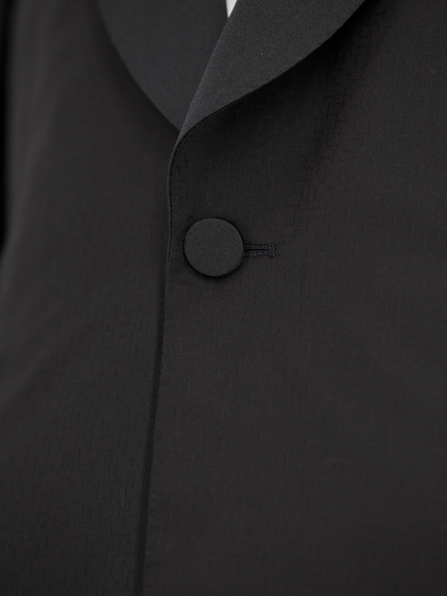 Ermenegildo Zegna Couture Black Wool Shadow-Pattern Tuxedo