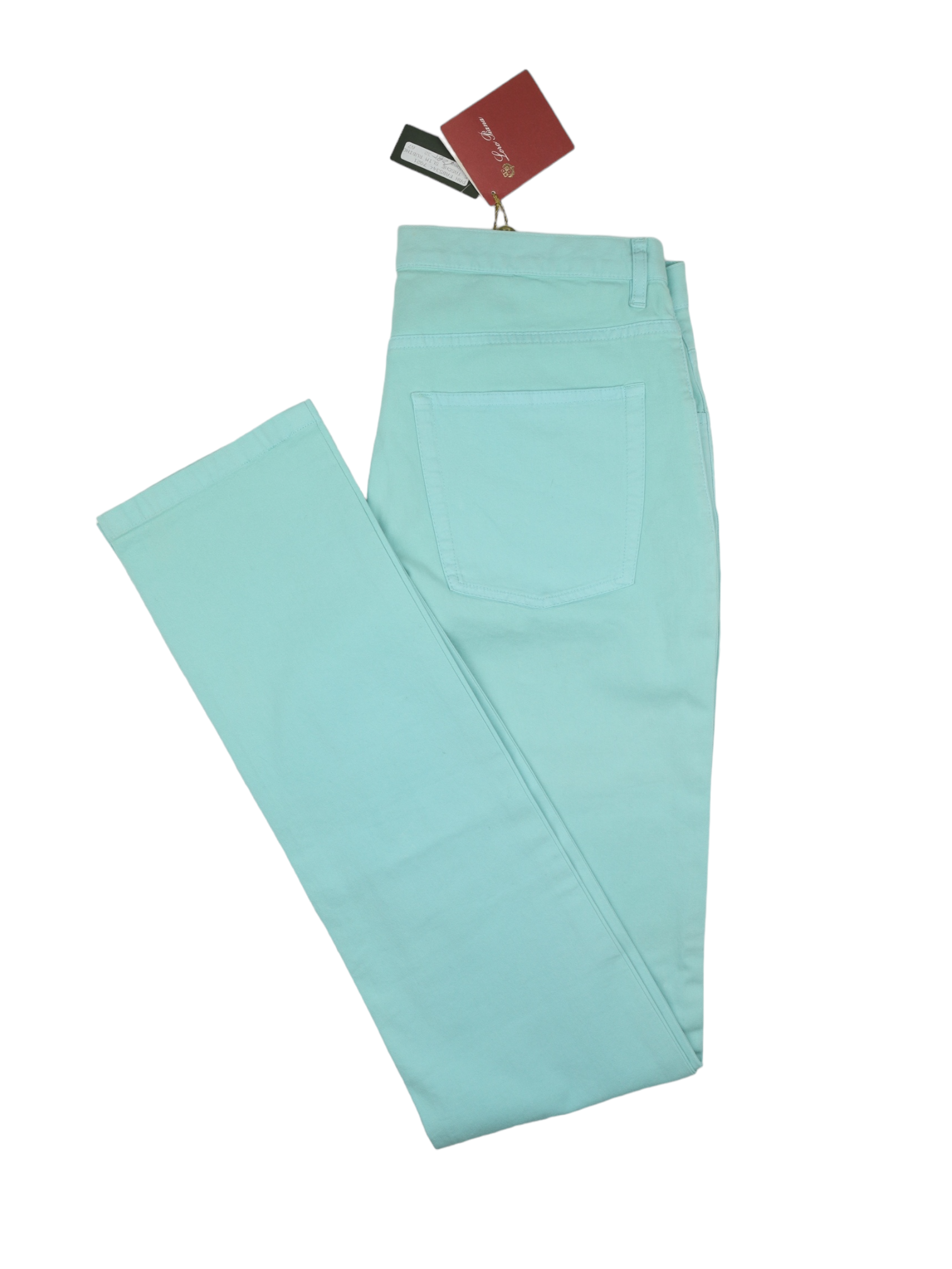 Loro Piana Mint-Green Cotton & Elastane 5-Pocket Chino