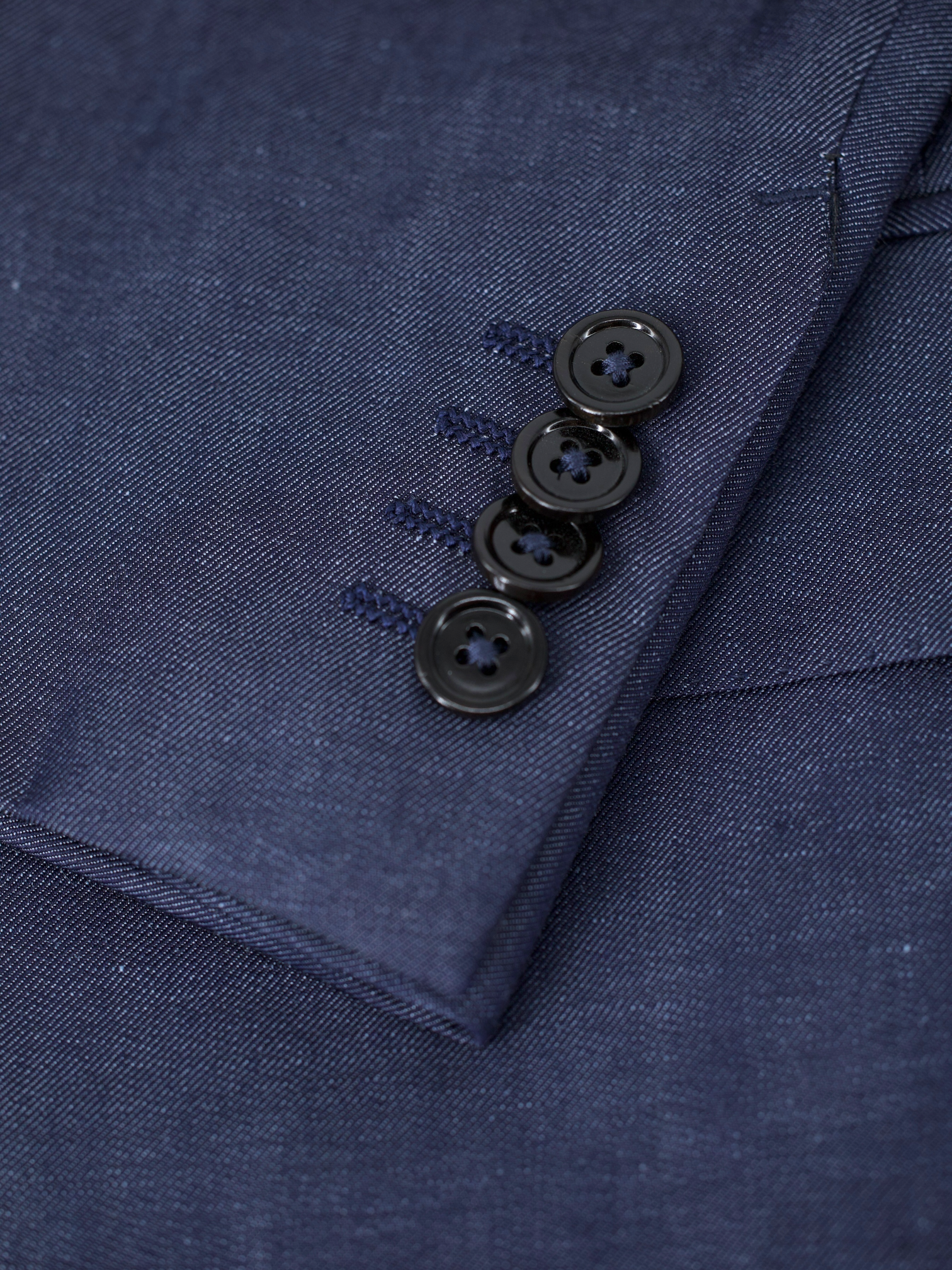Ermenegildo Zegna Dark Blue Wool & Linen Twill Torino Suit