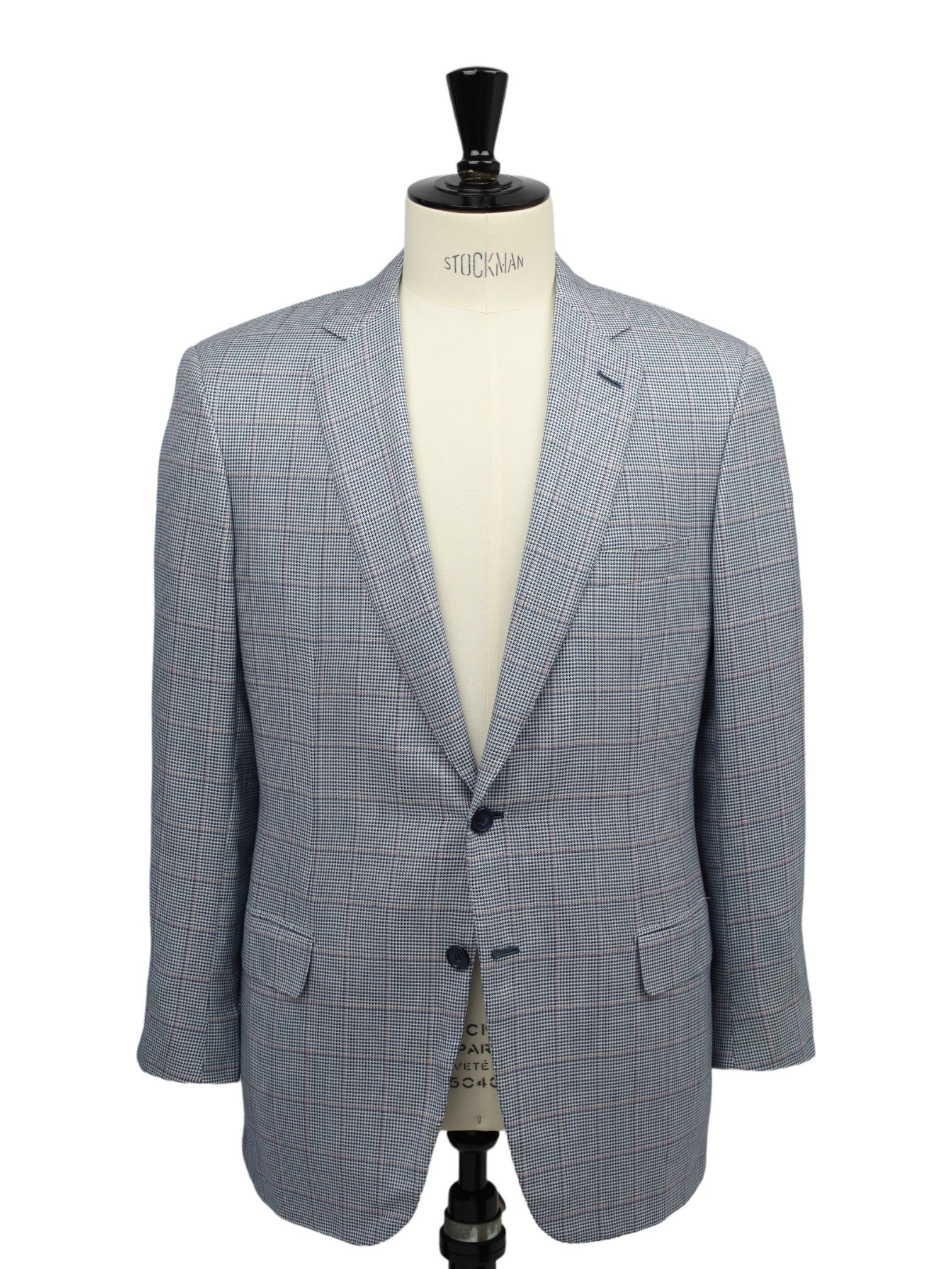 Brioni Light Blue Colosseo Wool, Silk & Linen Windowpane Jacket