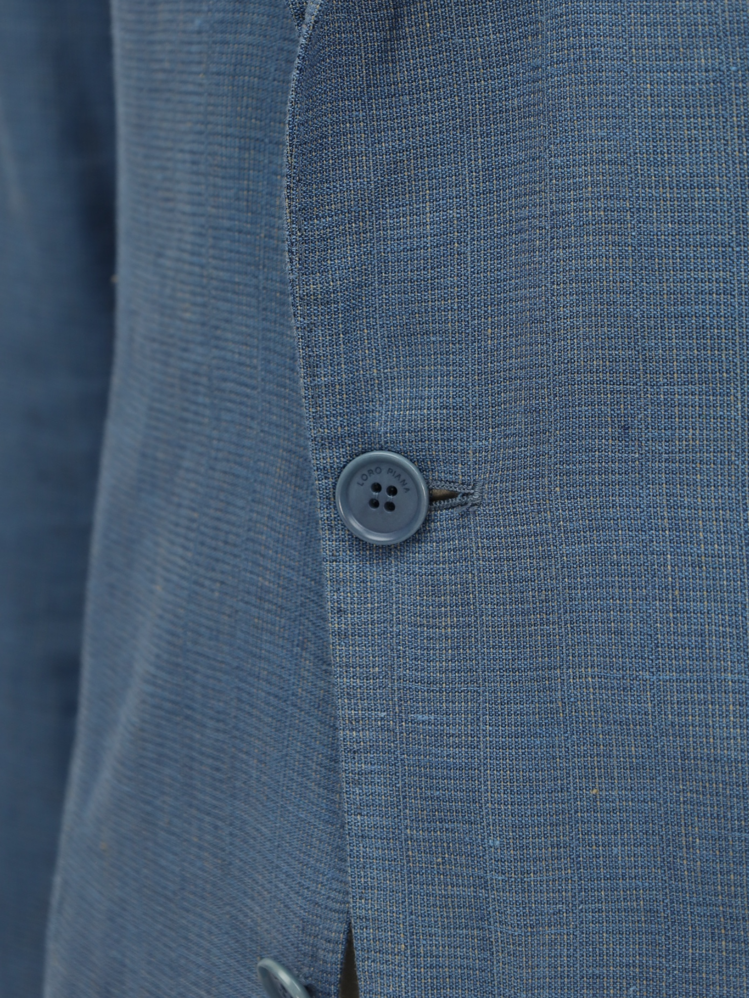 Loro Piana Light Blue Linen & Silk Micro-Pattern Jacket