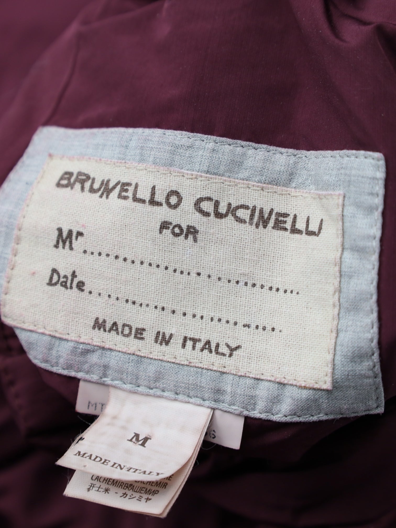 Brunello Cucinelli Brown Wool, Cashmere & Silk Goose Down Vest