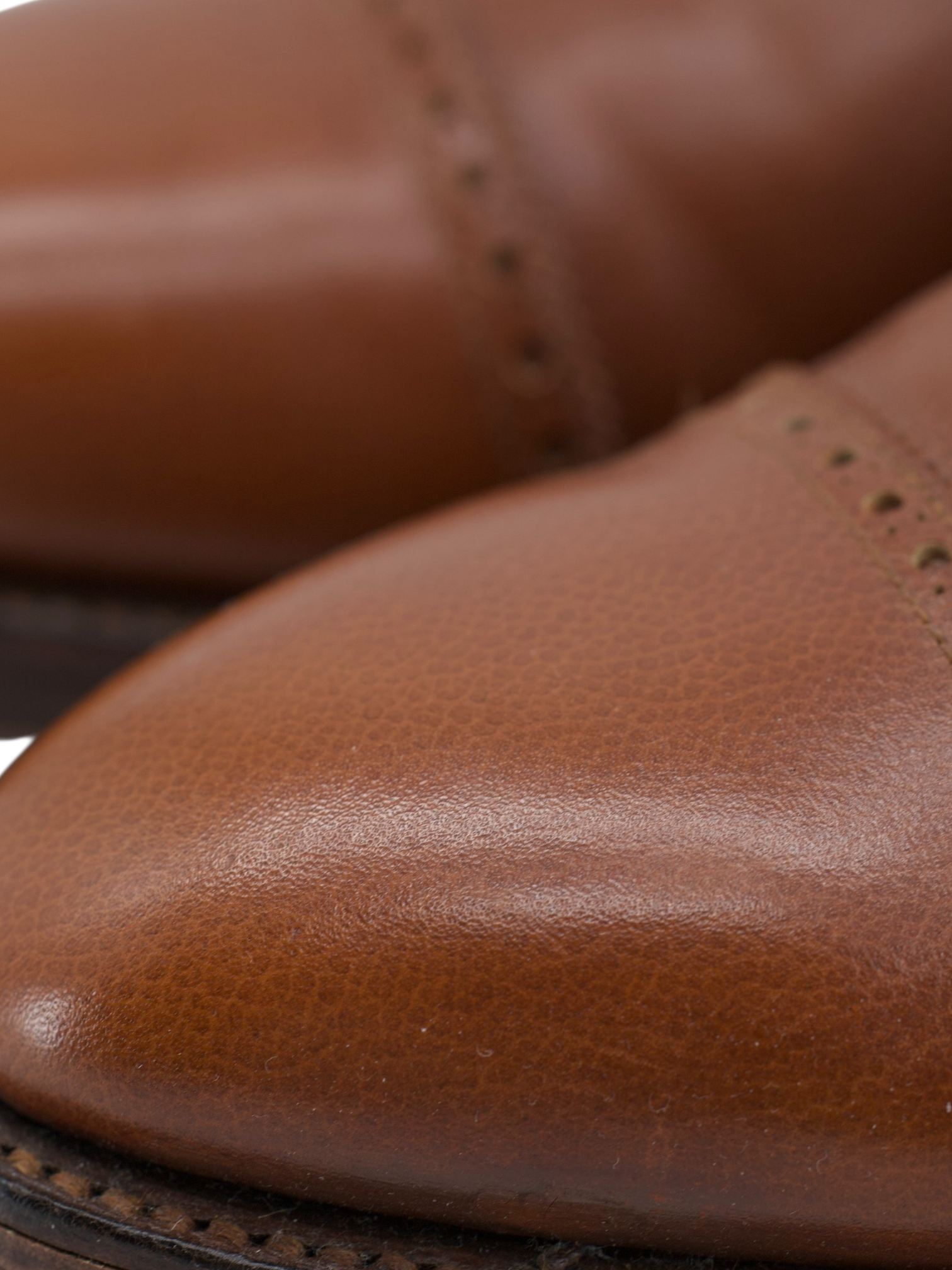 John Lobb Cognac Brown Calfleather Cap-Toe Oxford Russel Lace-Ups