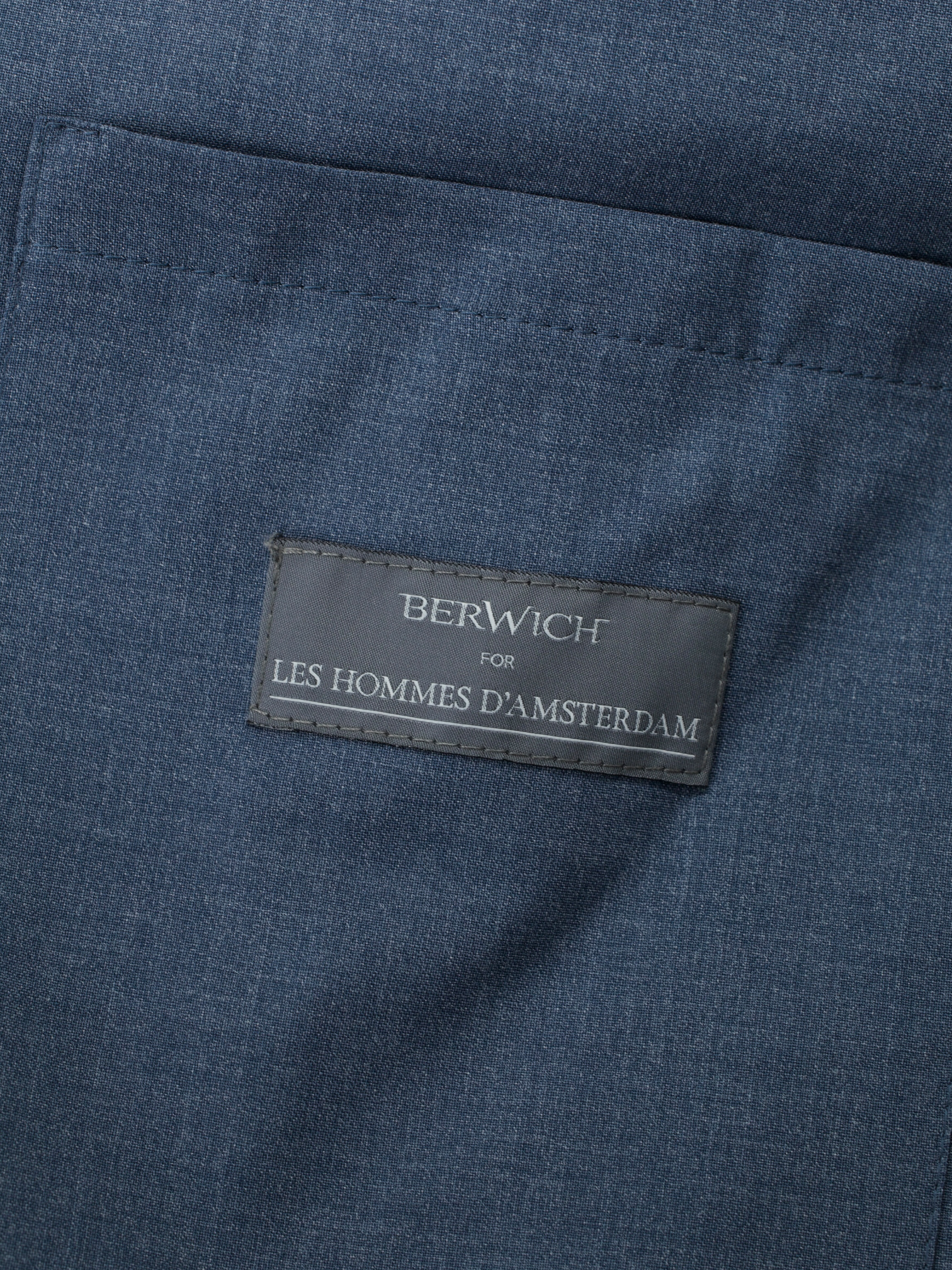 Berwich x Zignone Ocean Blue Wool & Viscose Blouson Jacket