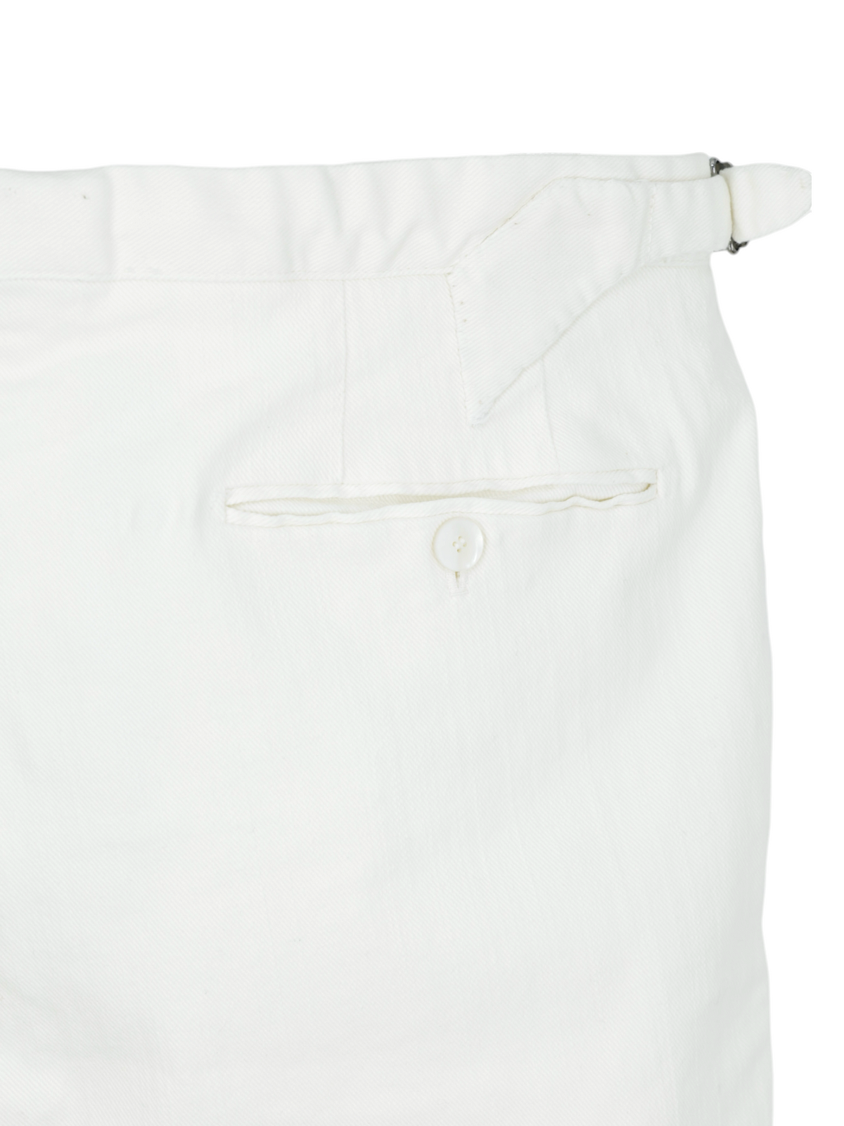 Cesare Attolini White Heavyweight Cotton-Stretch Twill Sartorial Trousers