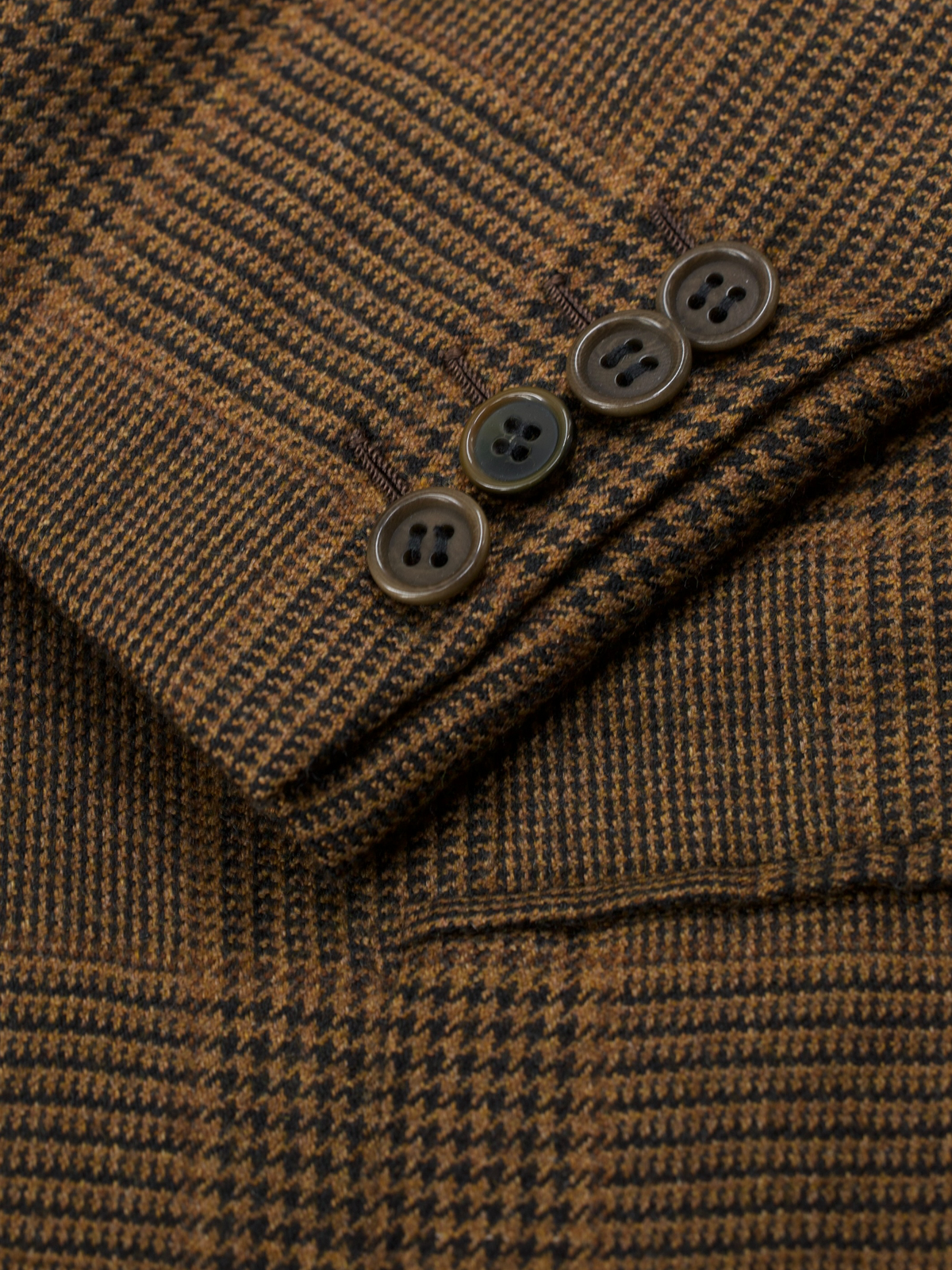 Brioni Dark Brown Pure Cashmere Prince of Wales Jacket