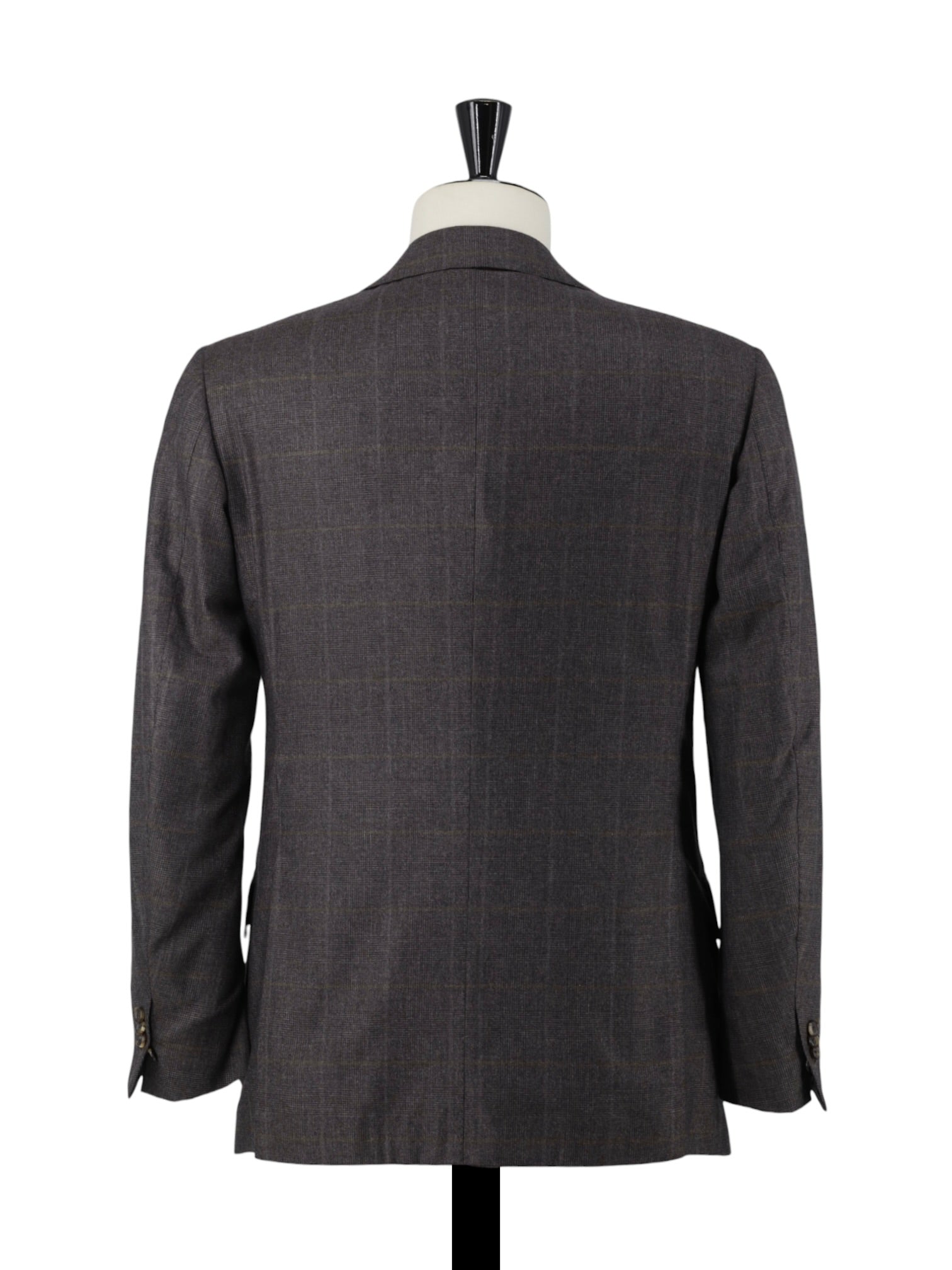 Cesare Attolini Dark Taupe Cashmere & Silk Checkered Winter Suit