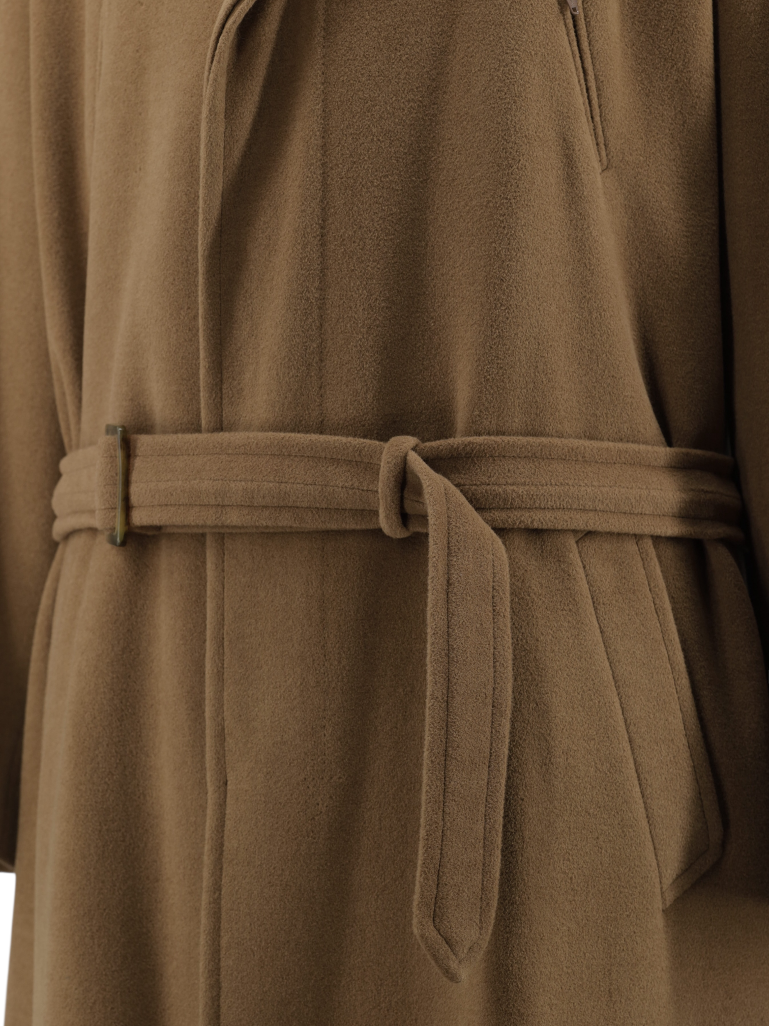 Hermès Mocca Brown Angora, Wool & Cashgora Raglan Overcoat