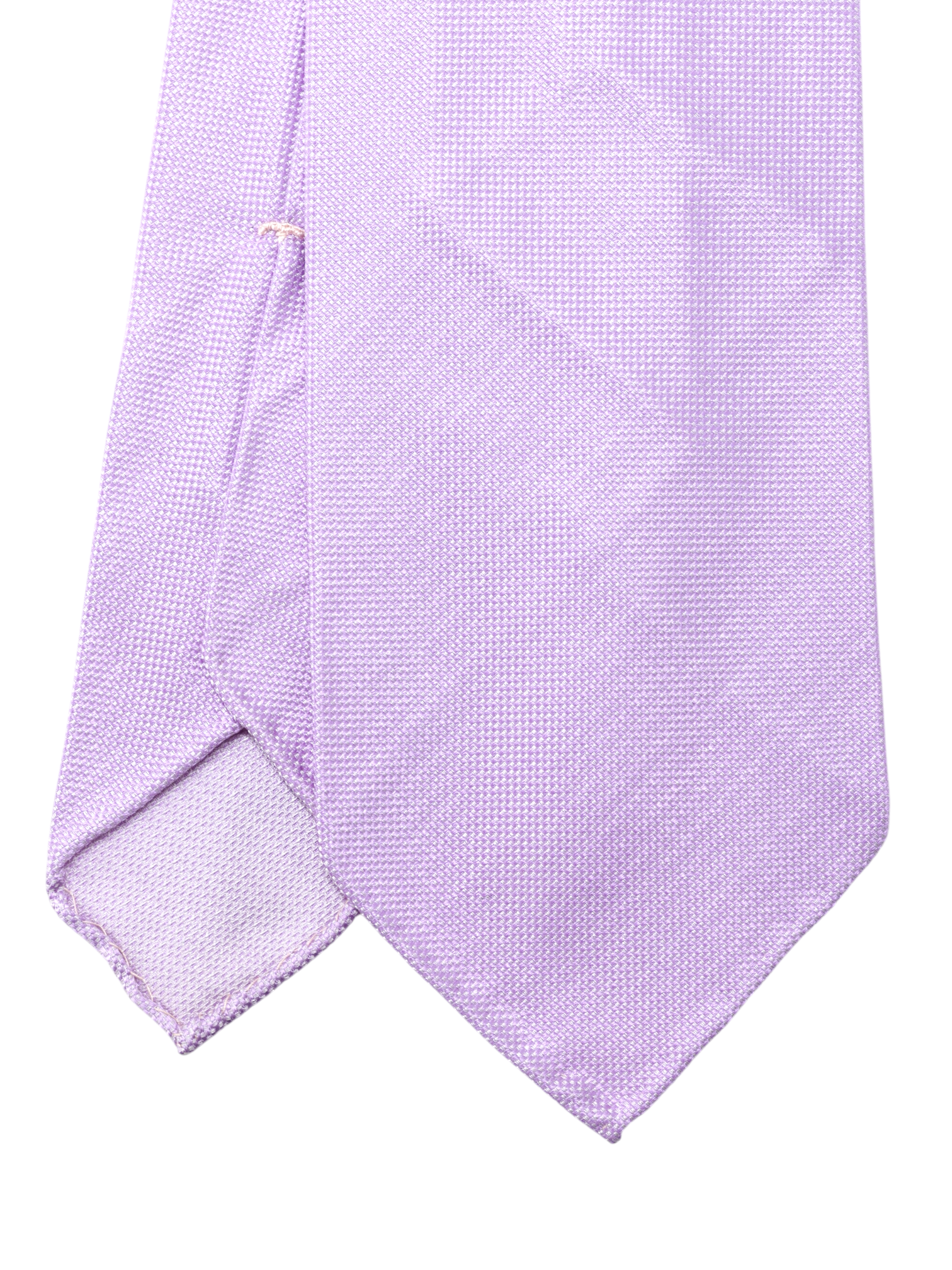 Kiton 5-Fold Lavender Purple Silk Untipped & Handrolled Tie