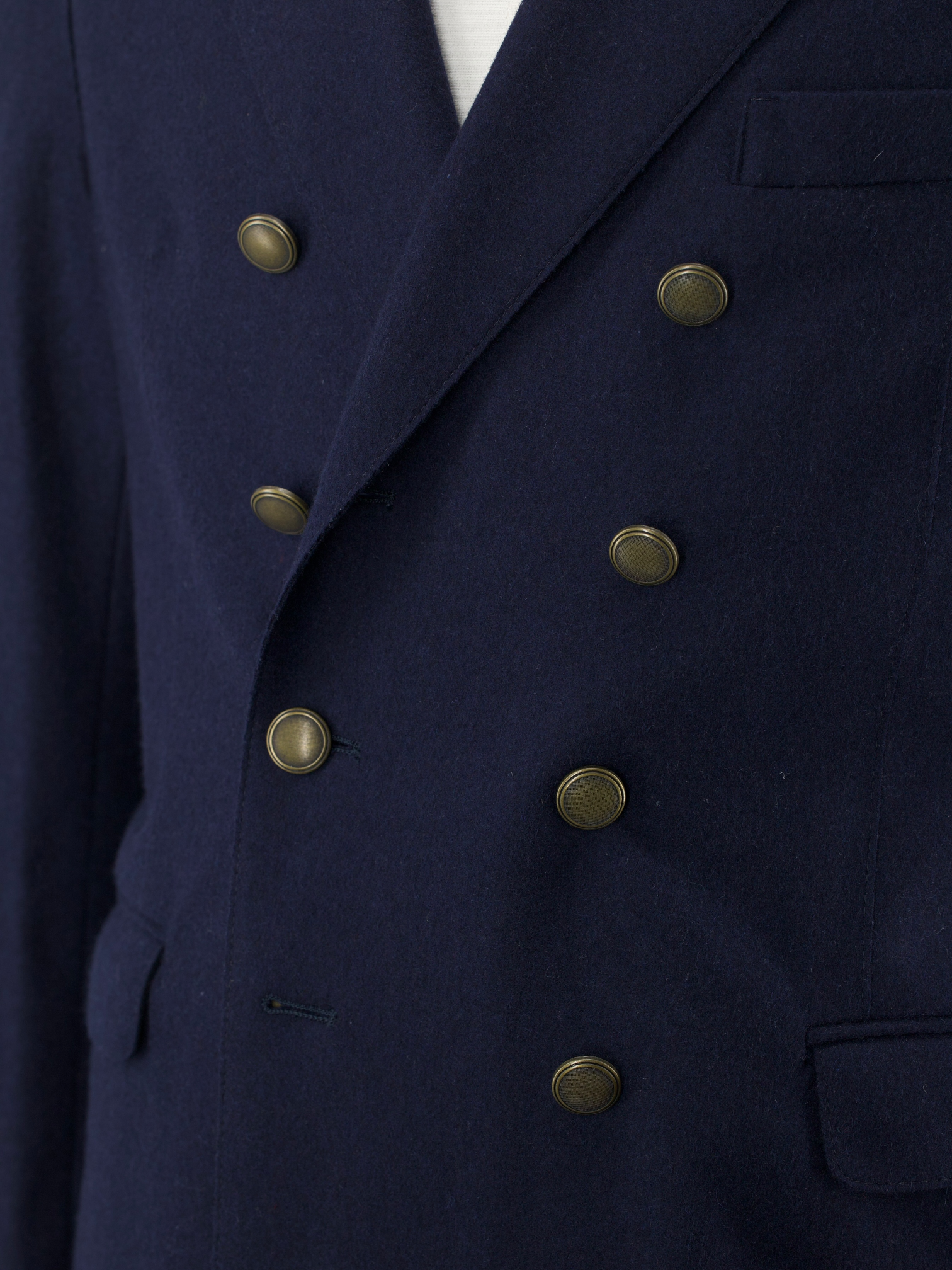 Eleventy Navy Wool-Stretch Double Breasted Unconstructed Jacket