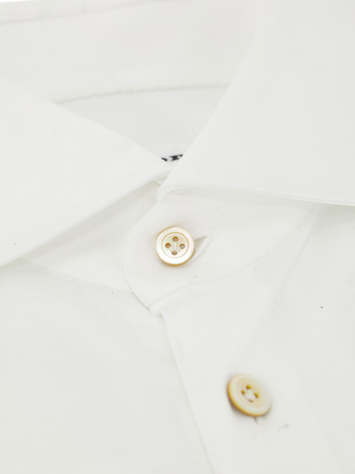 Kiton White Cotton Jersey Knitted Shirt
