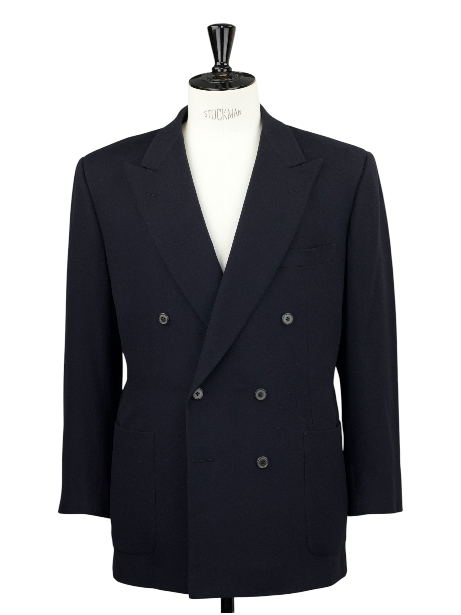 Rubinacci Navy Double Breasted Wool-Flannel Jacket