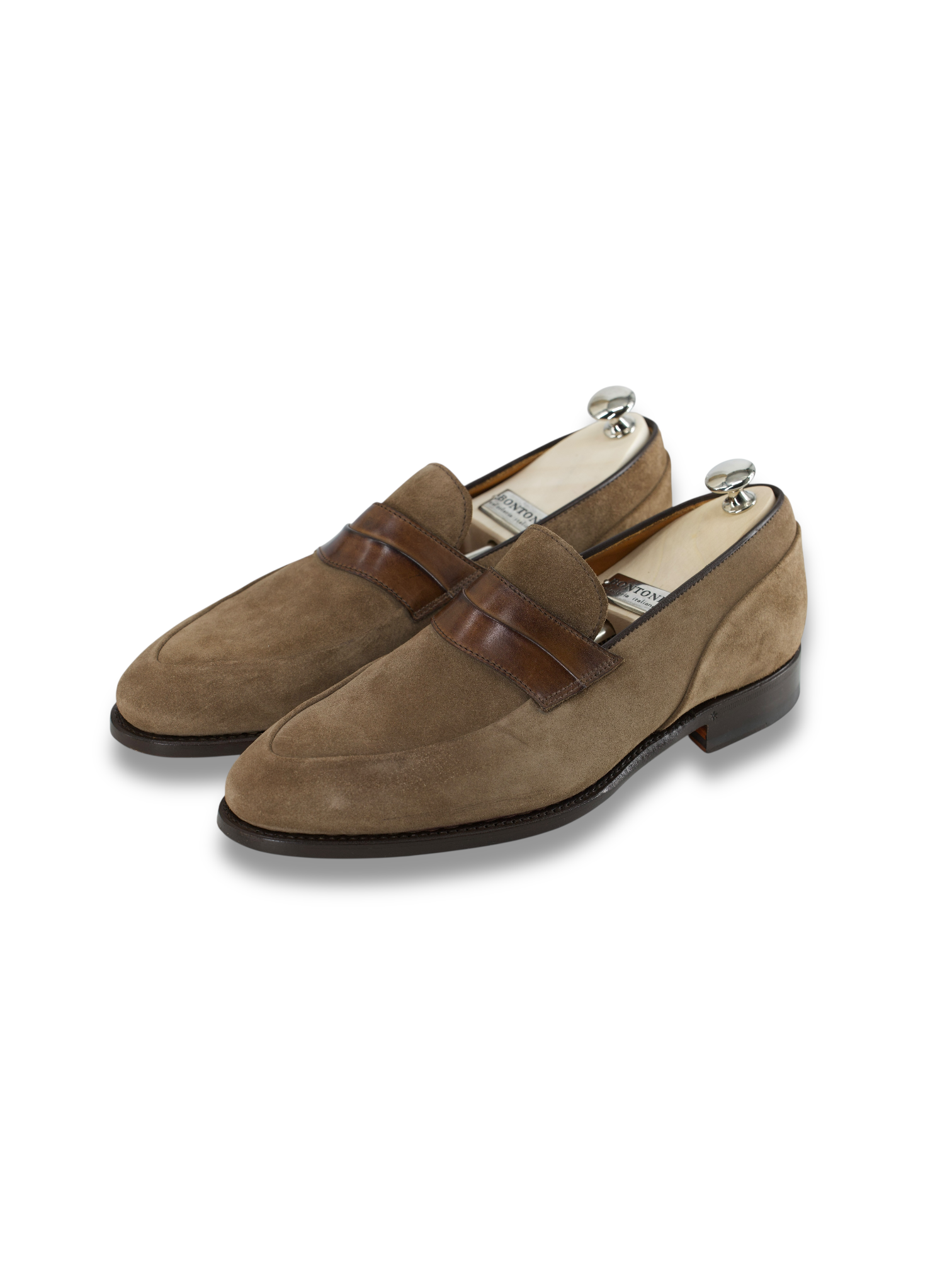 Bontoni Beige Suède Principe Rivolta Loafer
