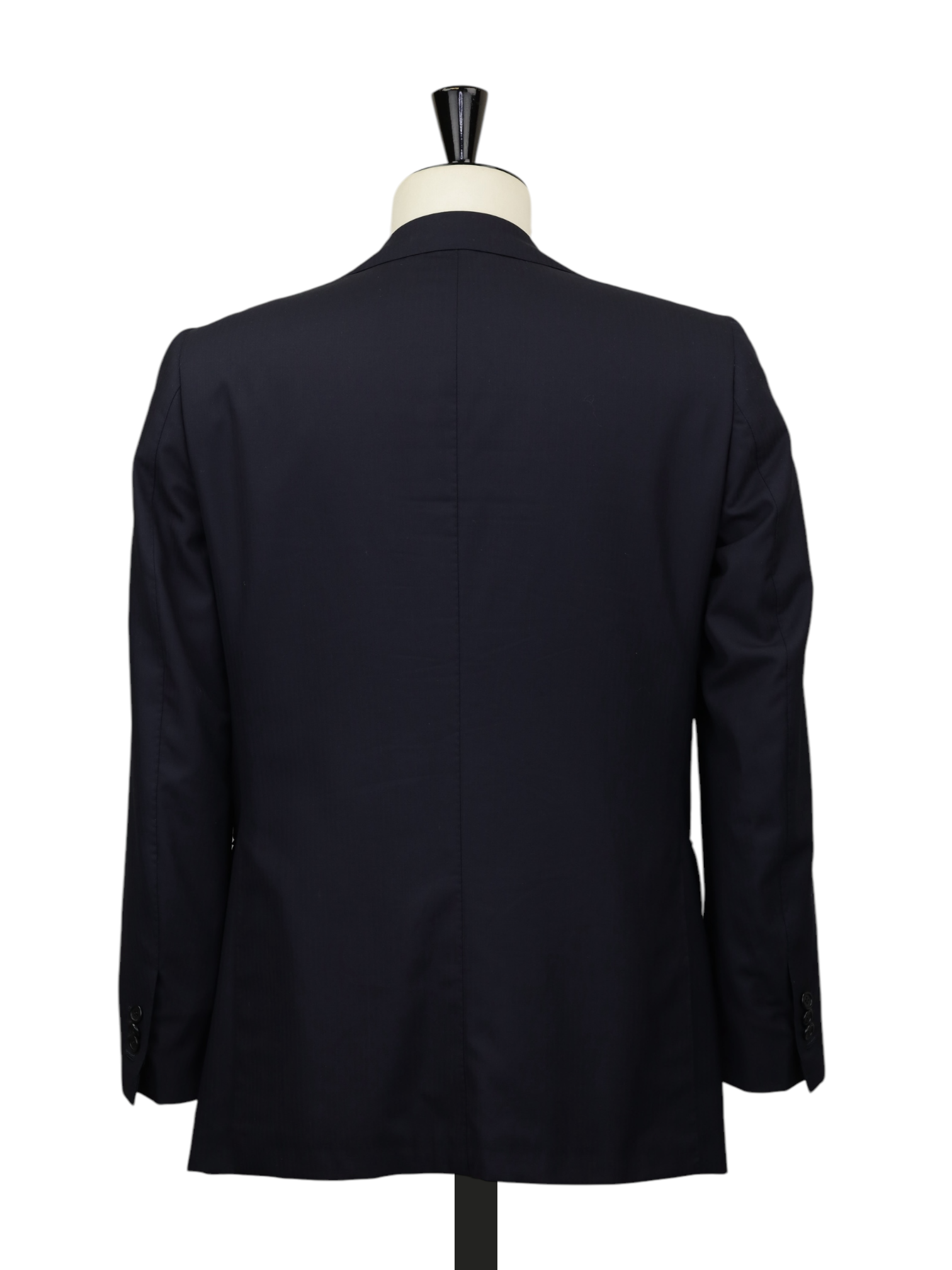 Luigi Borrelli Navy Extrafine-Wool Micro-Herringbone Suit