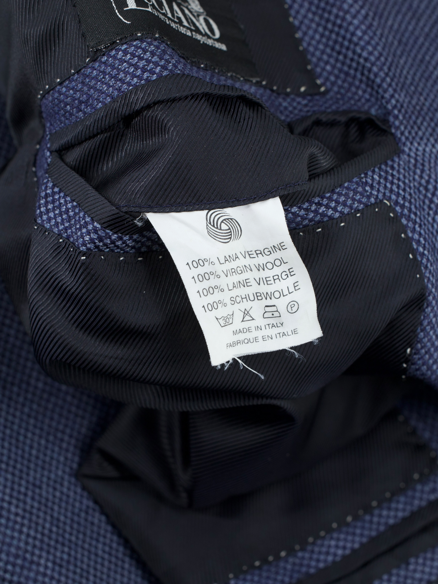 Orazio Luciano Steel Blue Wool Panama-Weave Jacket