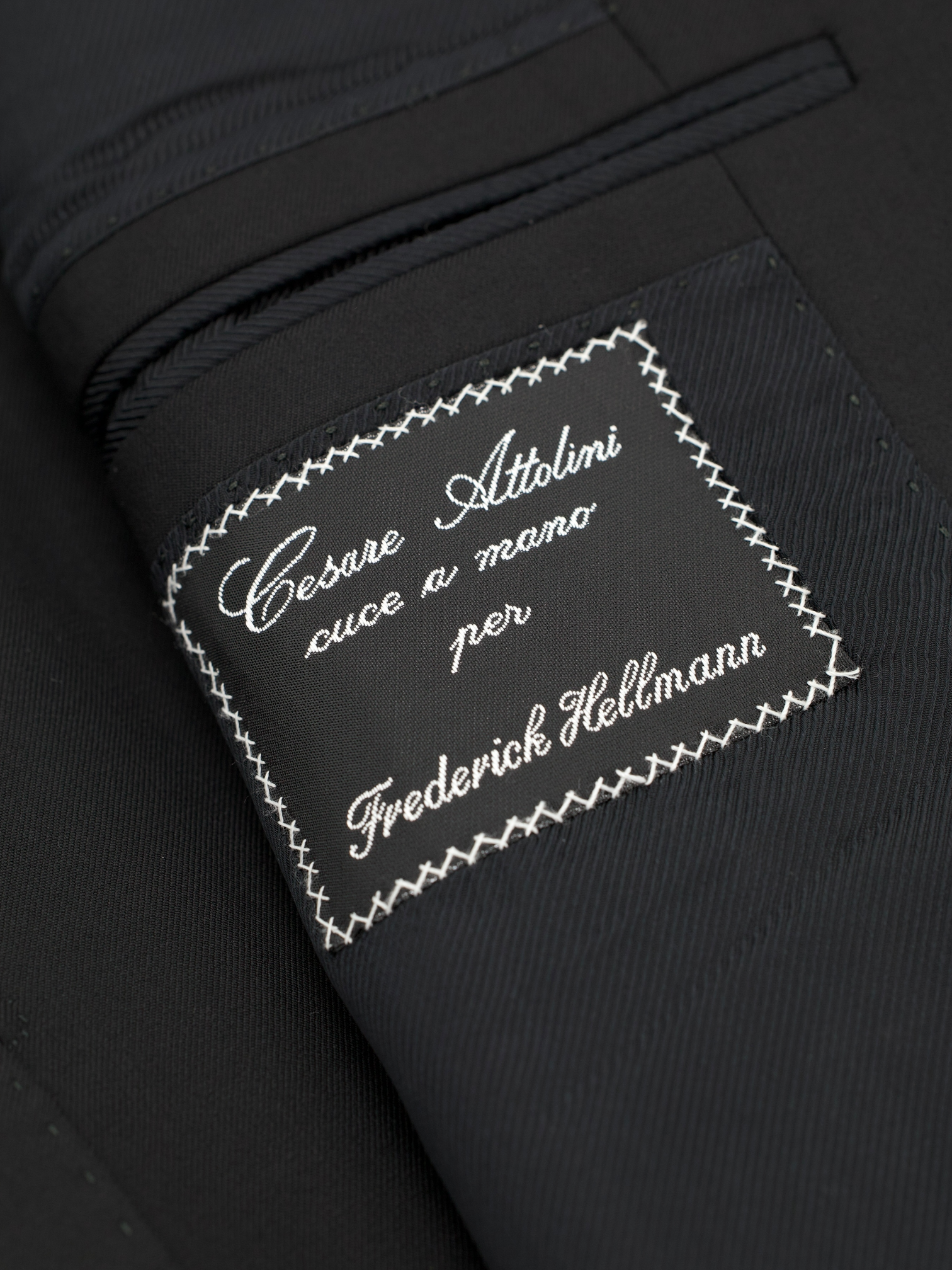 Cesare Attolini Black Super 130's Twill Suit