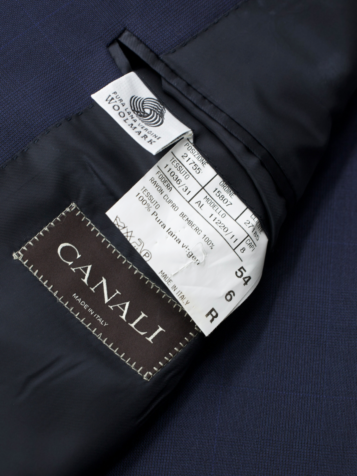 Canali Navy Fine-Wool Shadow-Check Vintage Milanese-Style Suit