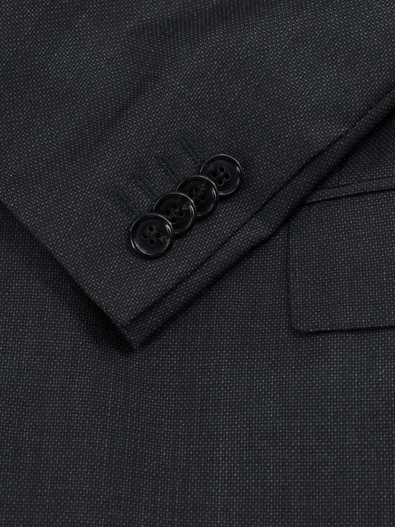 Corneliani Dark Grey Wool & Stretch Birdseye Suit
