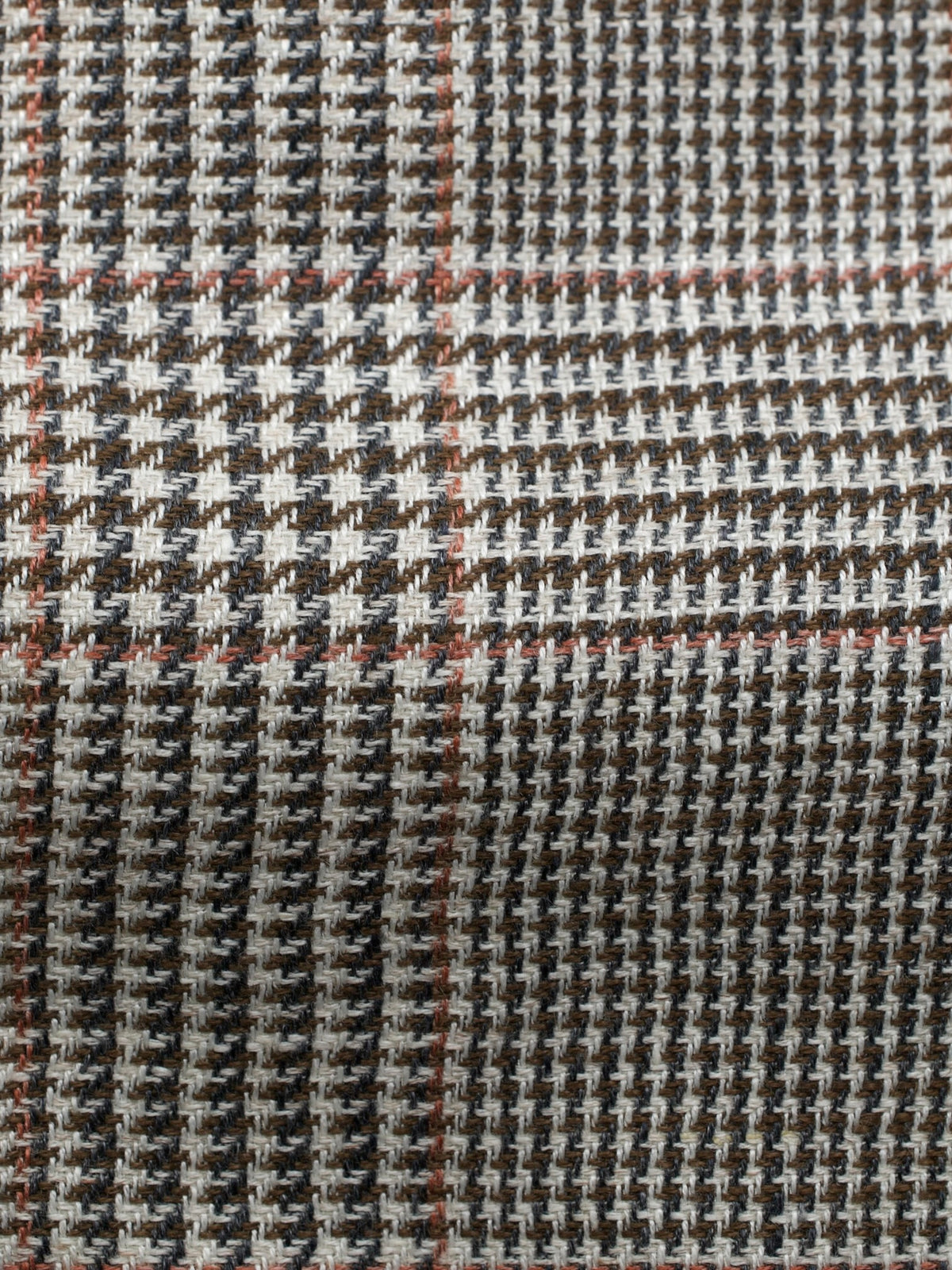 Brunello Cucinelli Brown Linen, Wool & Silk Double-Breasted Glenplaid Suit