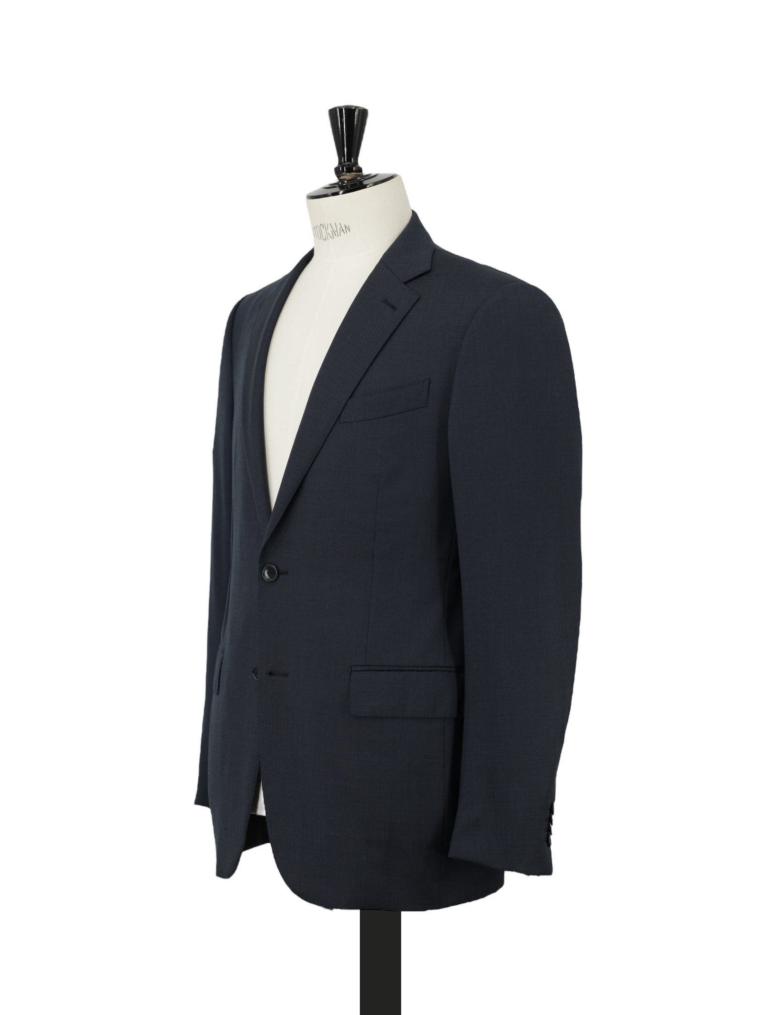 Ermenegildo Zegna Dark Blue Multiseason Wool Pinpoint Milano Suit