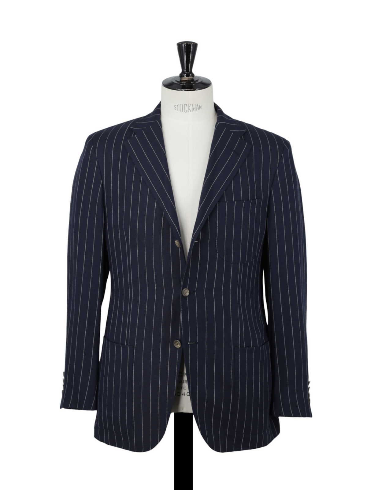 Ralph Lauren Navy Linen & Wool “Made in Italy” Pinstripe Jacket