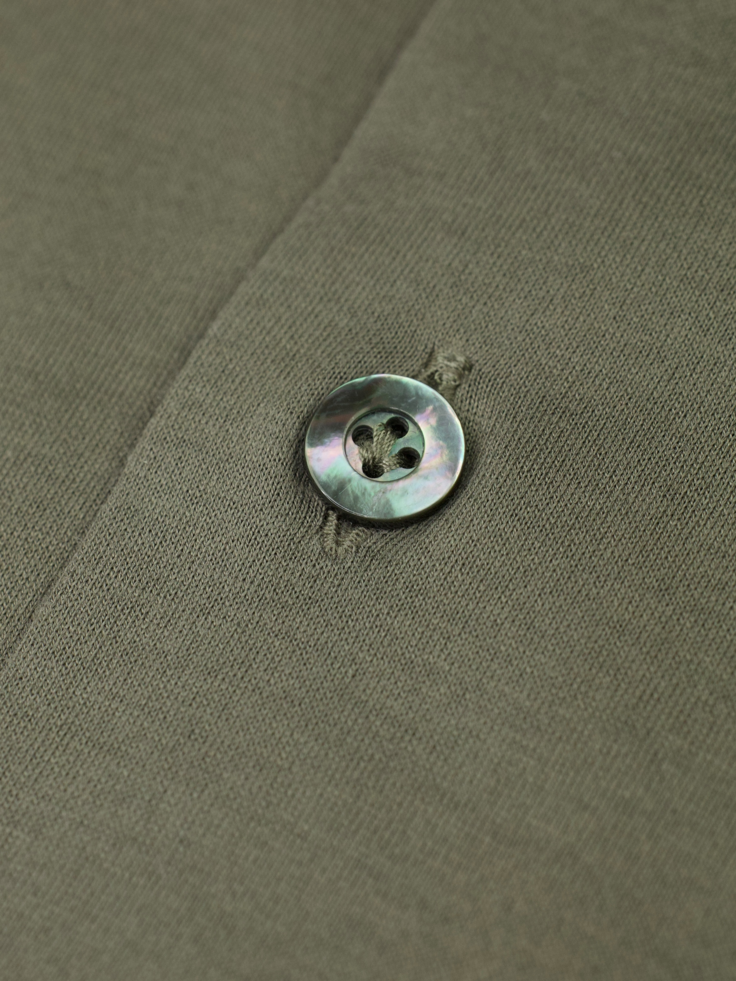 Fray Warm Taupe Cotton Jersey-Knitted "Gabriel" Shirt