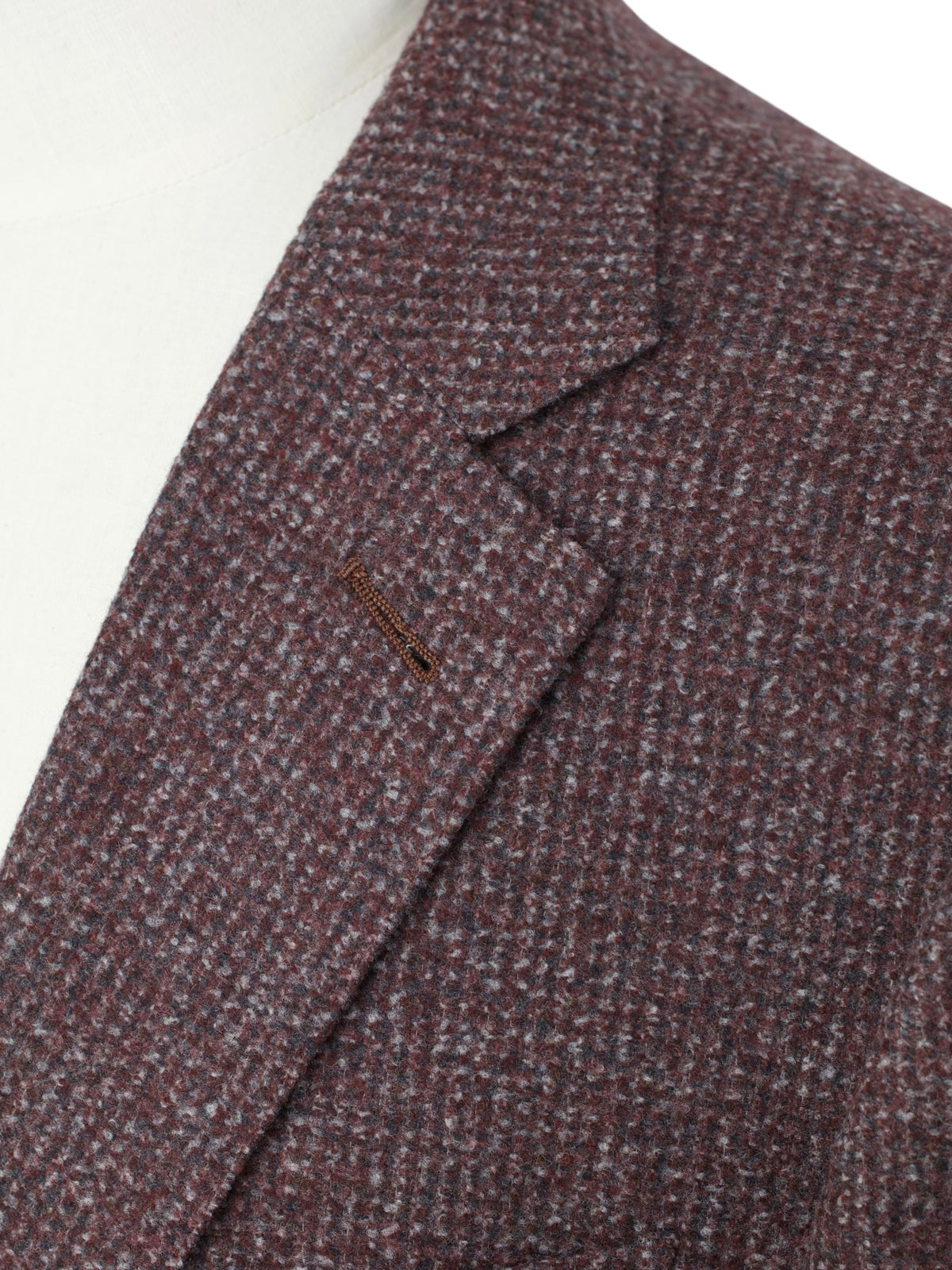 Ermenegildo Zegna Dusty Red Wool, Silk & Cashmere Micro-Pattern Mila Jacket