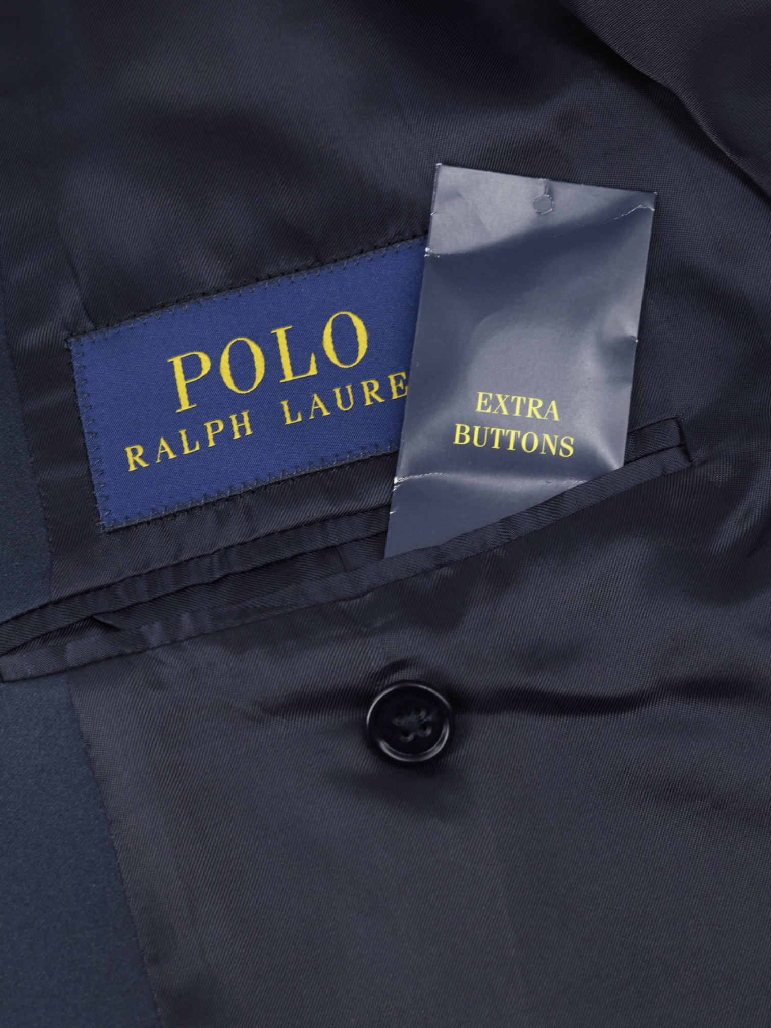 Ralph Lauren Navy Wool Double-Breasted Italian-Made Tuxedo Jacket
