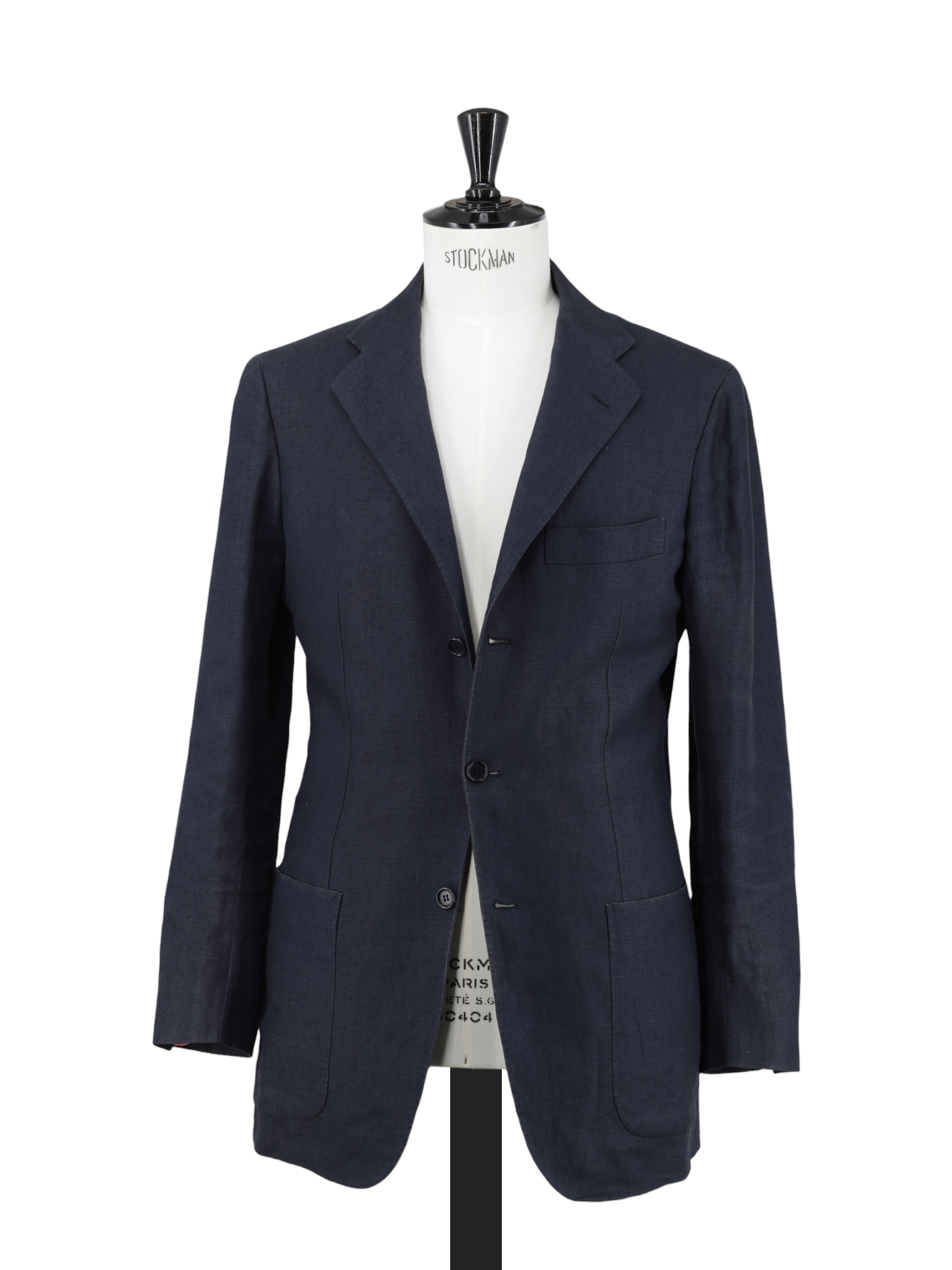 Kiton Navy Pure Heavyweight-Linen Plain Summer Suit