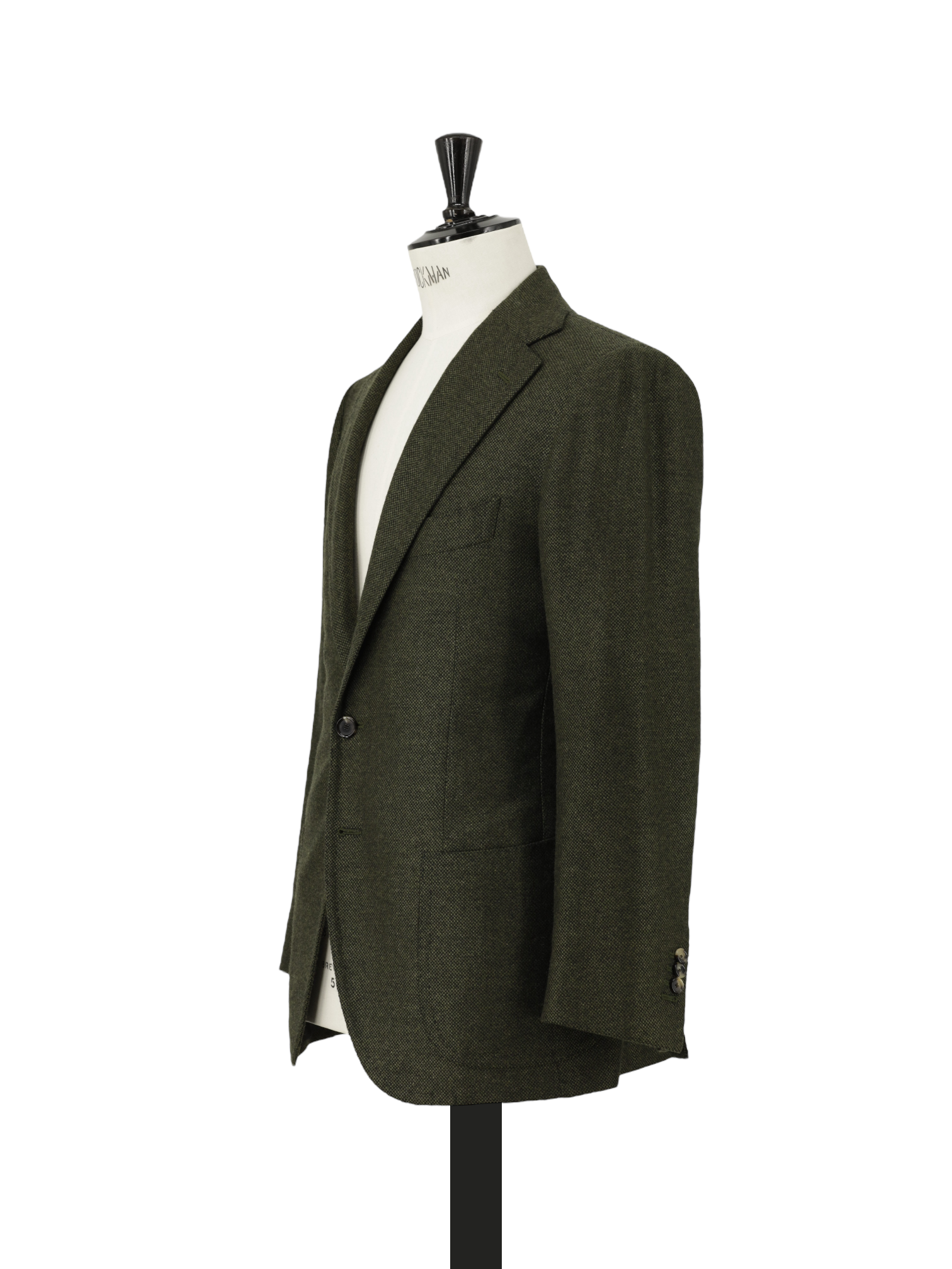 Cesare Attolini Dark Green Pure Cashmere Micro-Pattern Jacket