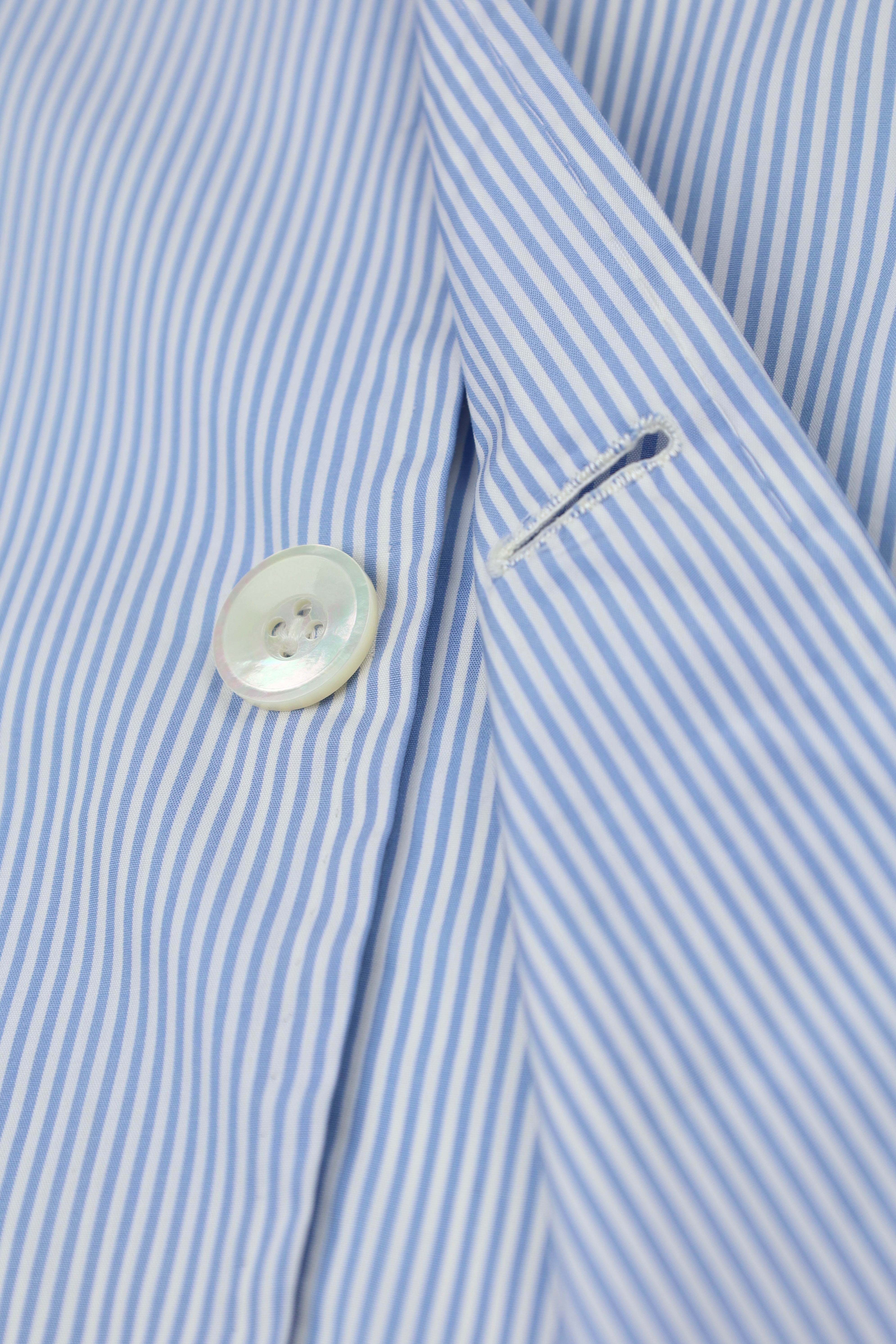 Sartoria Chiaia Napoli Light Blue Stripe Unconstructed Jacket