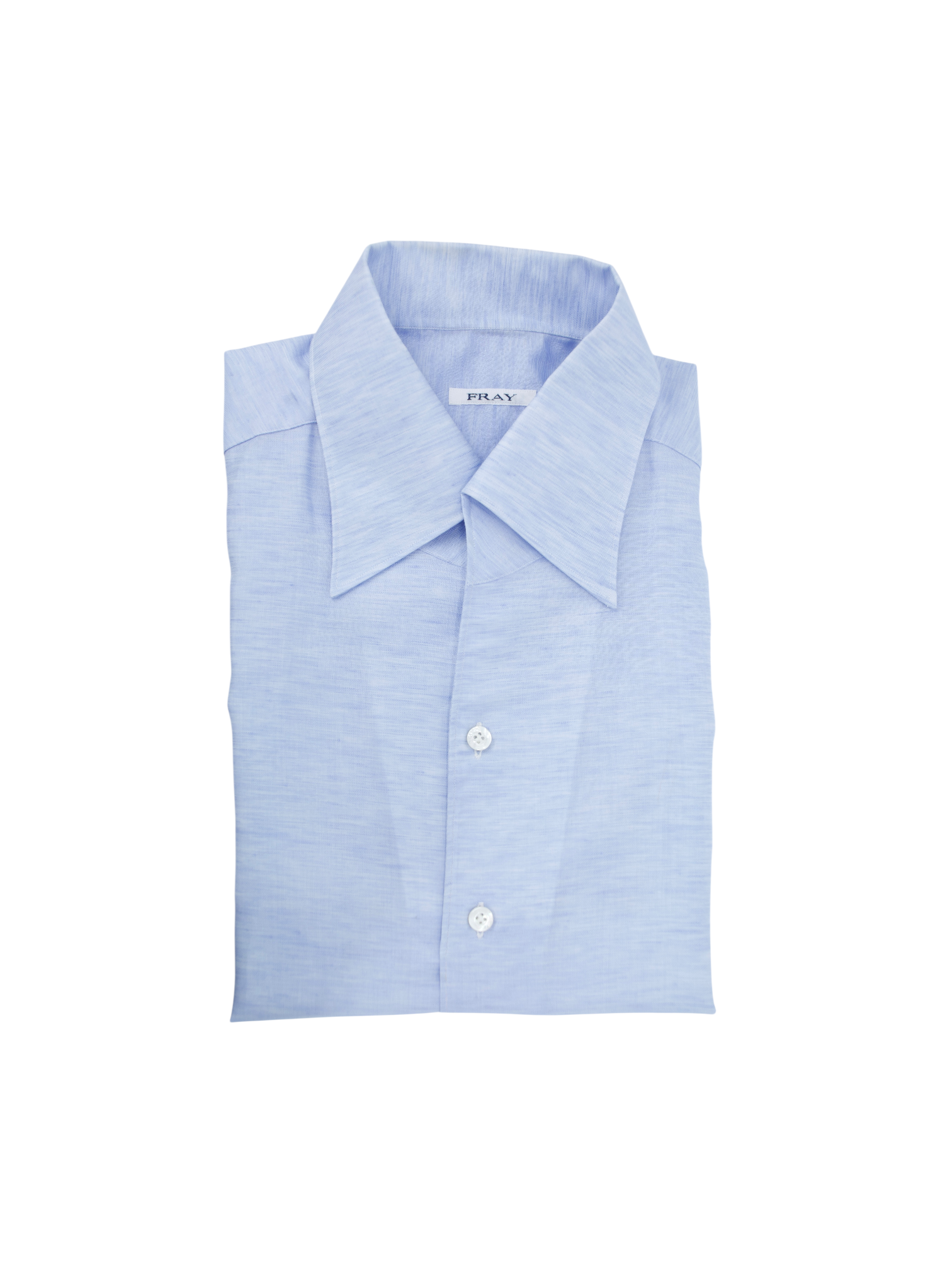 Fray Light Blue Cotton & Linen "Miami" One-Piece Collar Shirt
