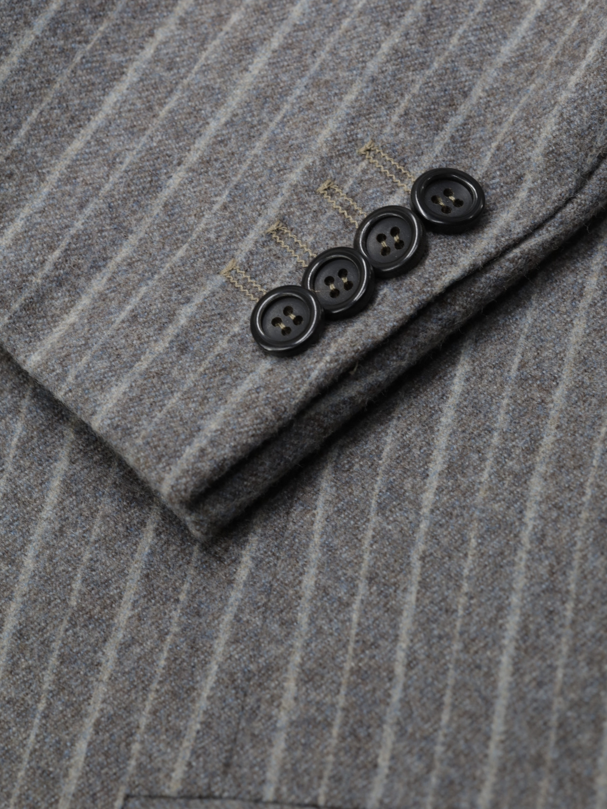 Canali Grey Classic Wool-Flannel Multi-Pinstripe Suit